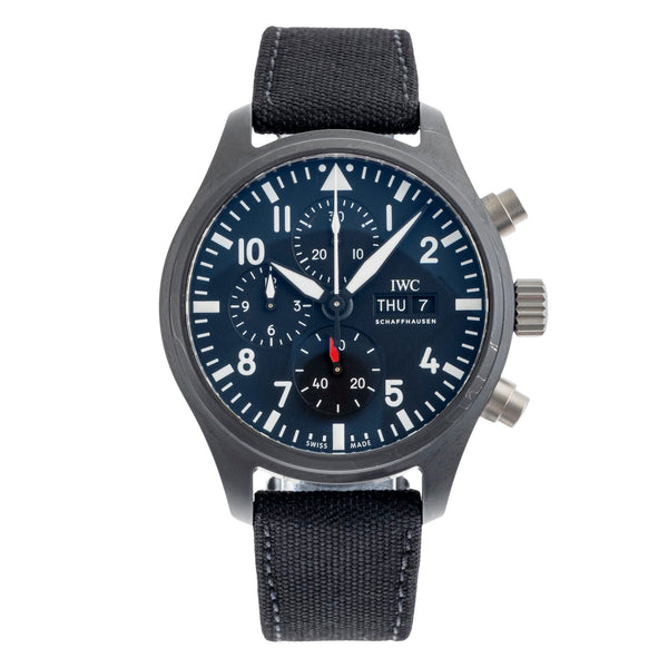 IWC Fliegerchronograph chronographe céramique / titane automatique montre pour hommes IW389101 LP: 9900EUR  [2502162]