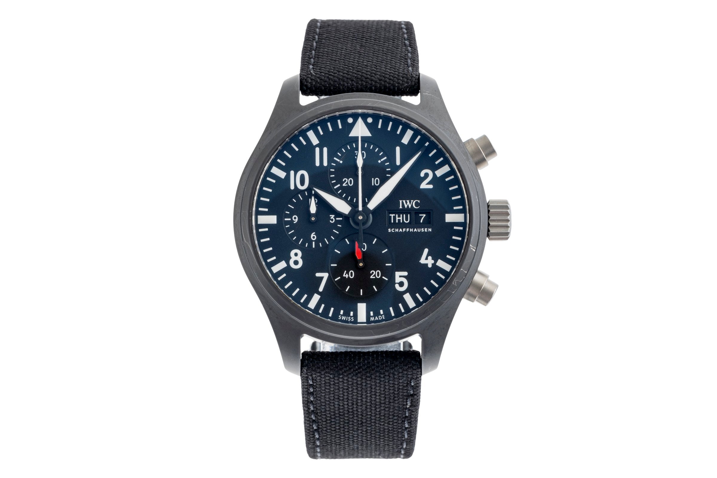 IWC Fliegerchronograph chronographe céramique / titane automatique montre pour hommes IW389101 LP: 9900EUR  [2502162]