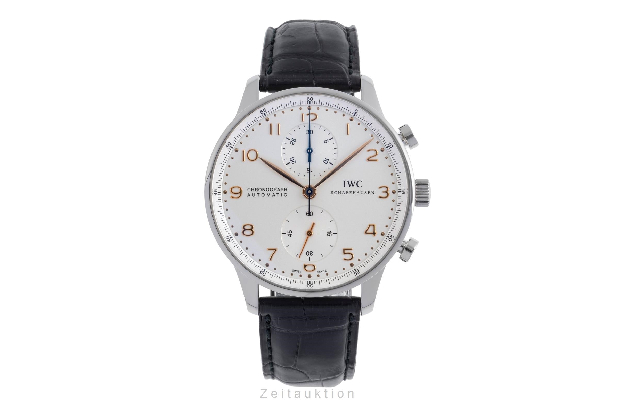 IWC Portugieser chronograph steel automatic men's watch IW371445 LP: 9100EUR  [2502165]