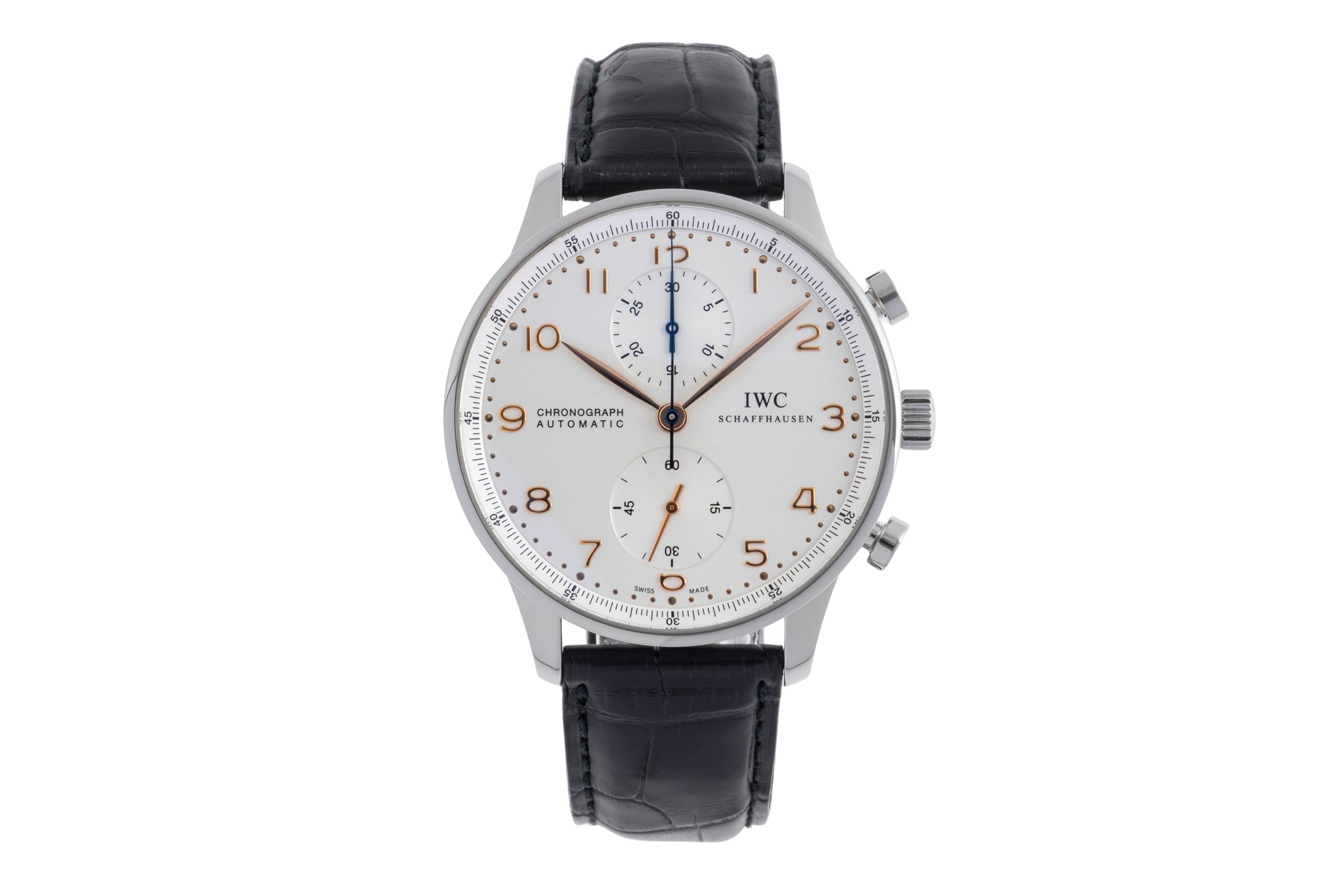 IWC Portugieser cronografo acciaio automatismo orologio da uomo IW371445 LP: 9100EUR  [2502165]