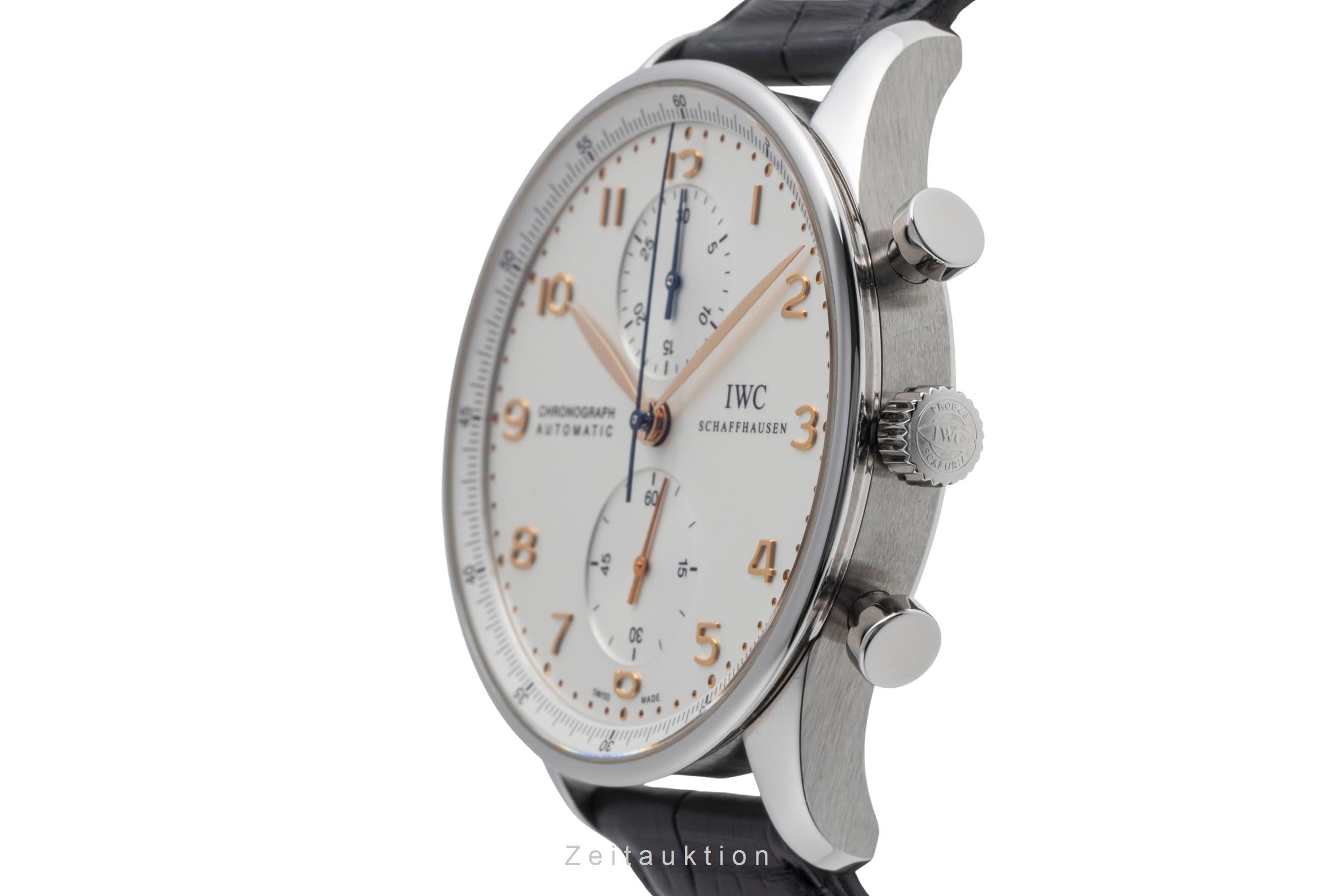 IWC Portugieser chronograph steel automatic men's watch IW371445 LP: 9100EUR  [2502165]