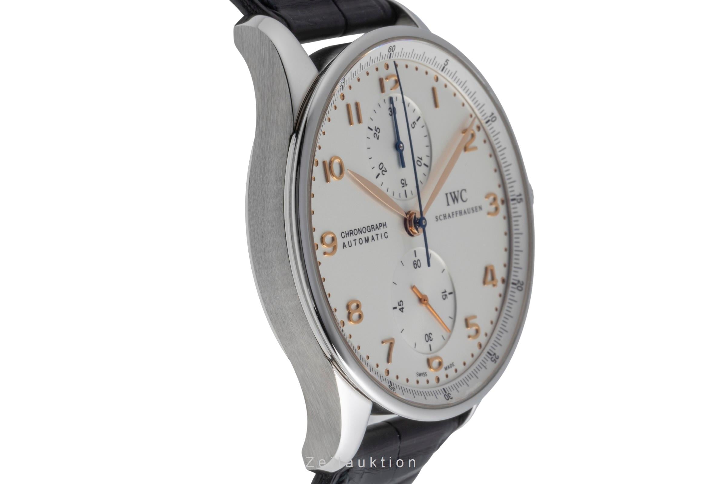 IWC Portugieser chronograph steel automatic men's watch IW371445 LP: 9100EUR  [2502165]