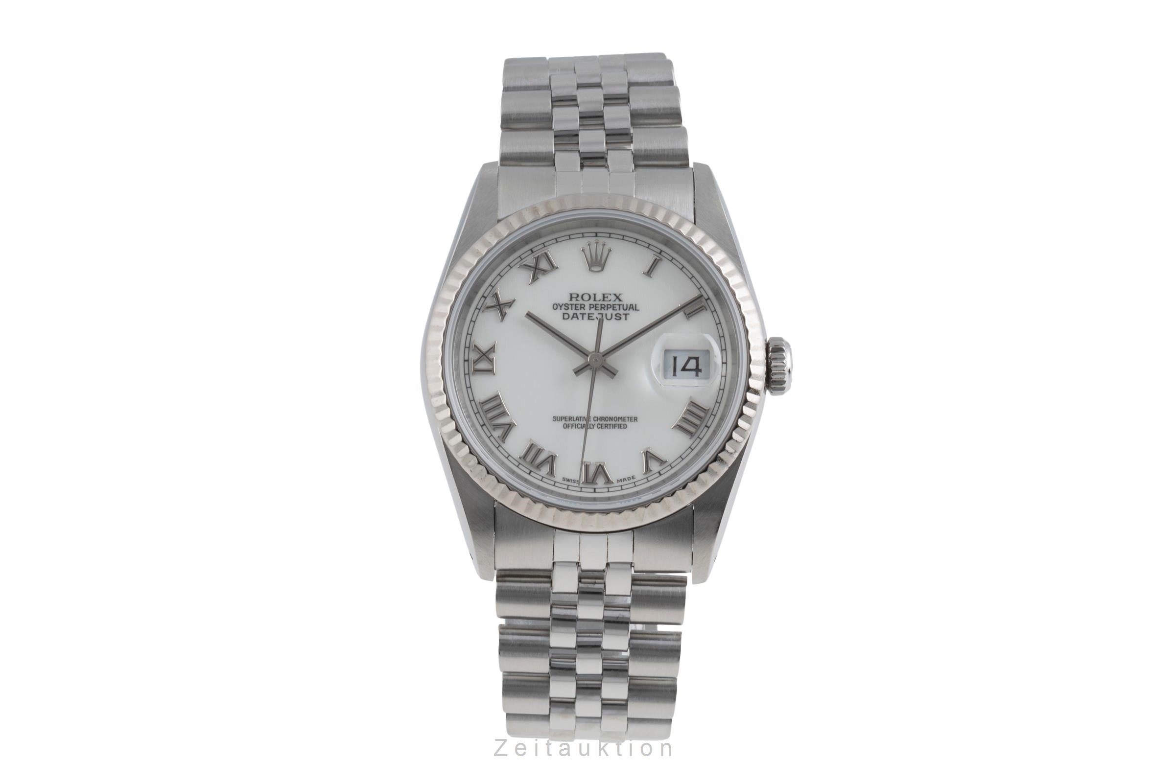 Rolex Datejust acier / or blanc automatique montre pour hommes 16234  [2502178]