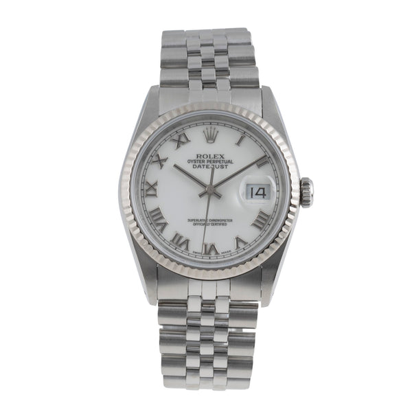 Rolex Datejust acier / or blanc automatique montre pour hommes 16234  [2502178]