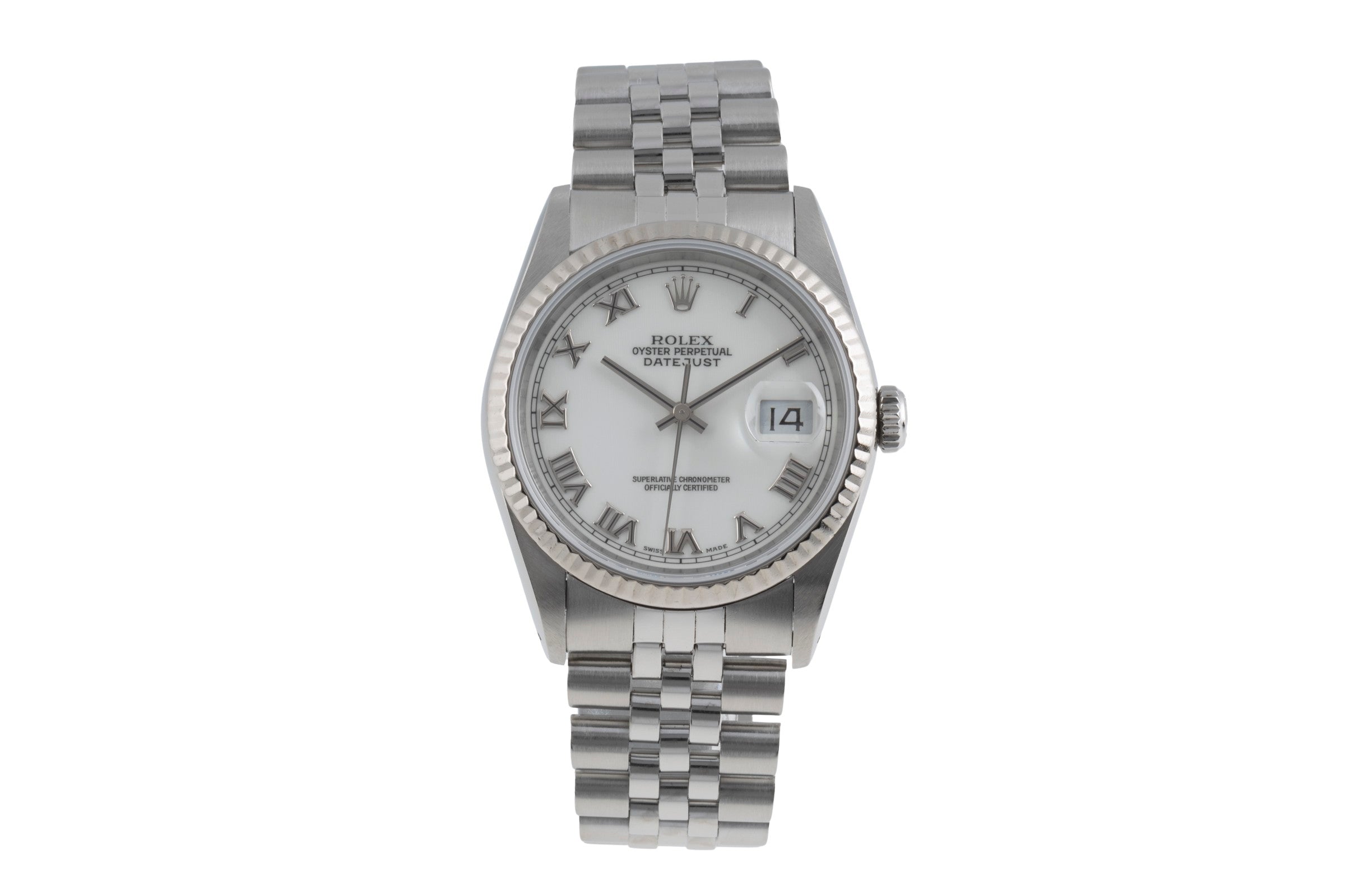 Rolex Datejust acier / or blanc automatique montre pour hommes 16234  [2502178]