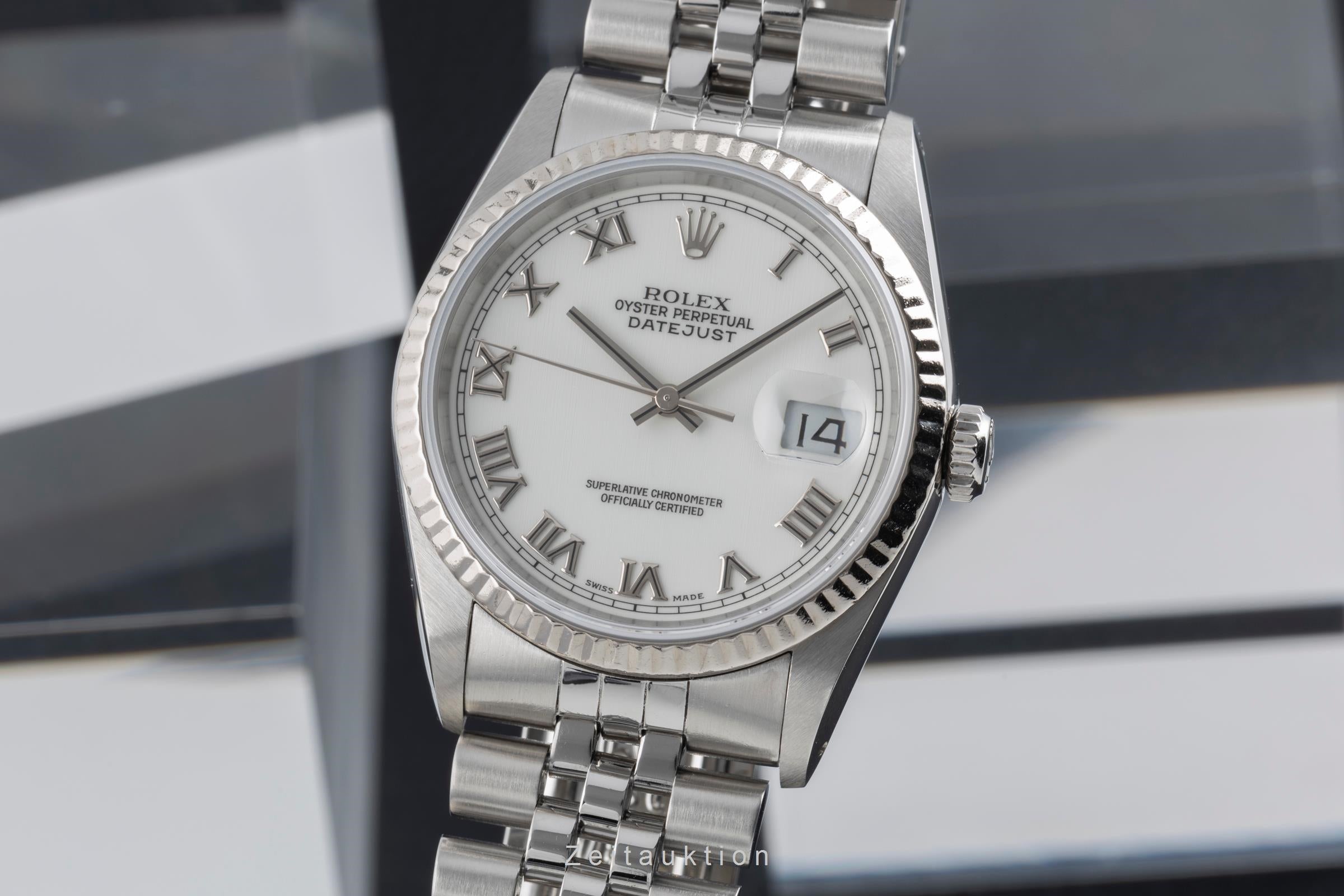 Rolex Datejust acier / or blanc automatique montre pour hommes 16234  [2502178]