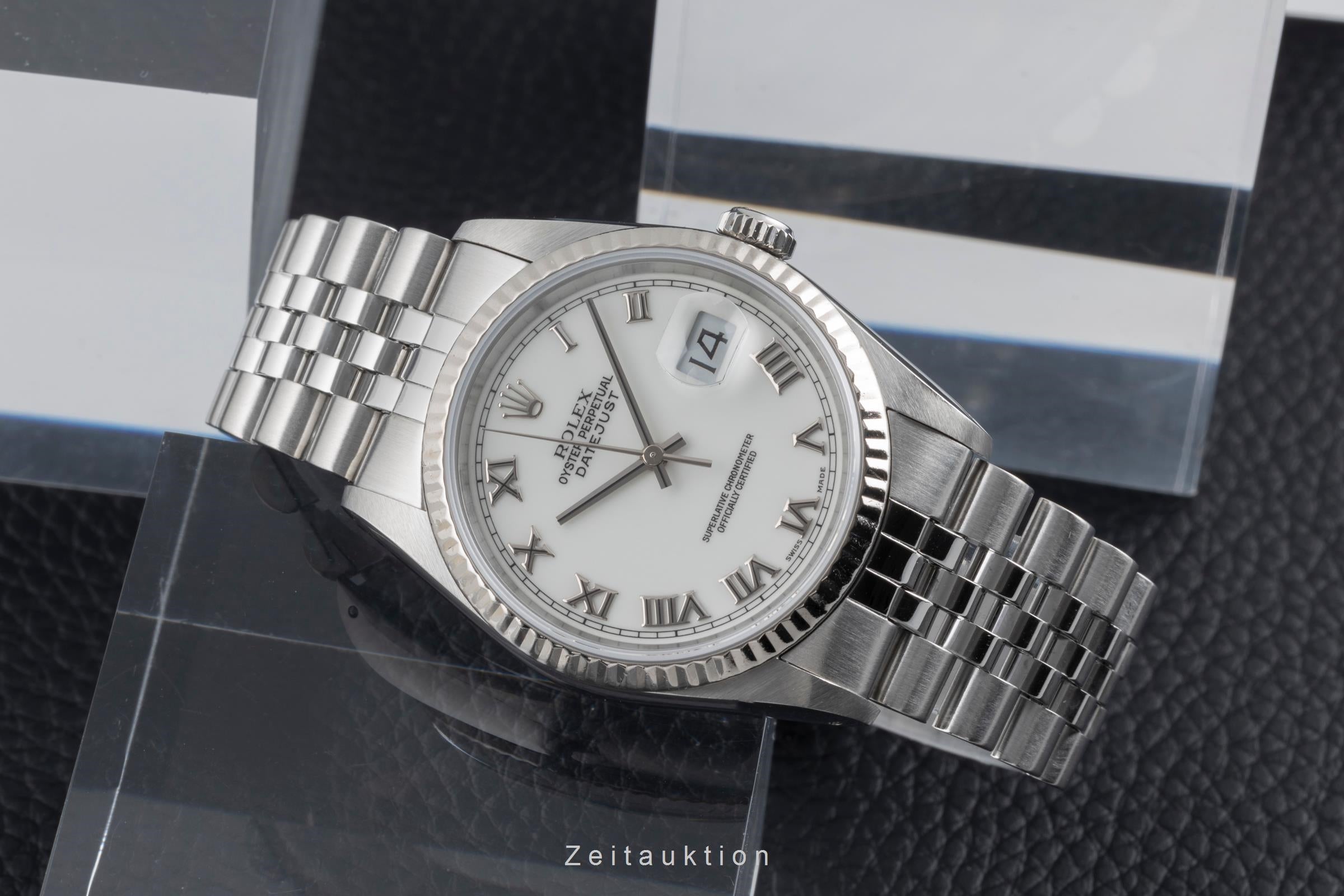 Rolex Datejust acier / or blanc automatique montre pour hommes 16234  [2502178]