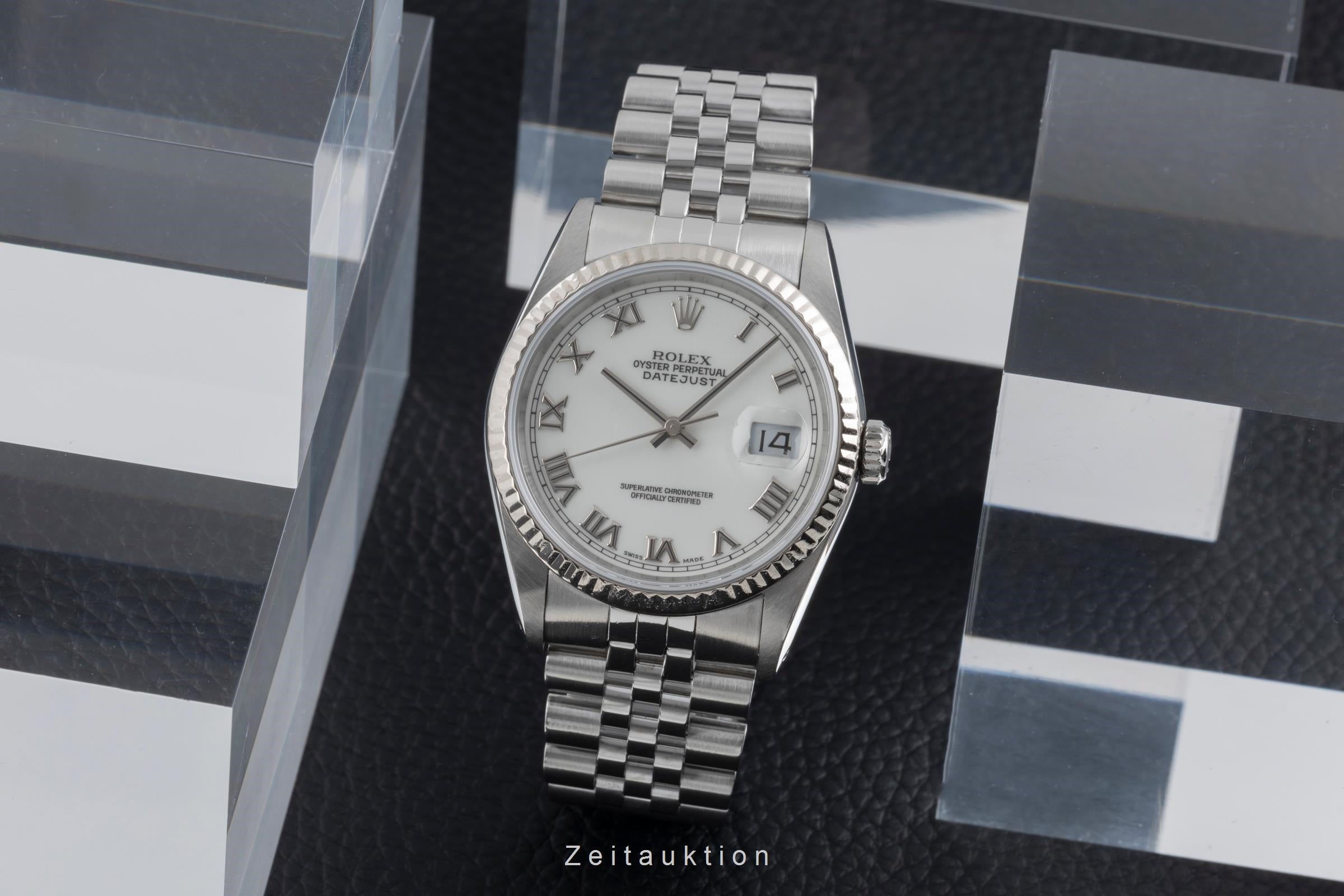 Rolex Datejust acier / or blanc automatique montre pour hommes 16234  [2502178]