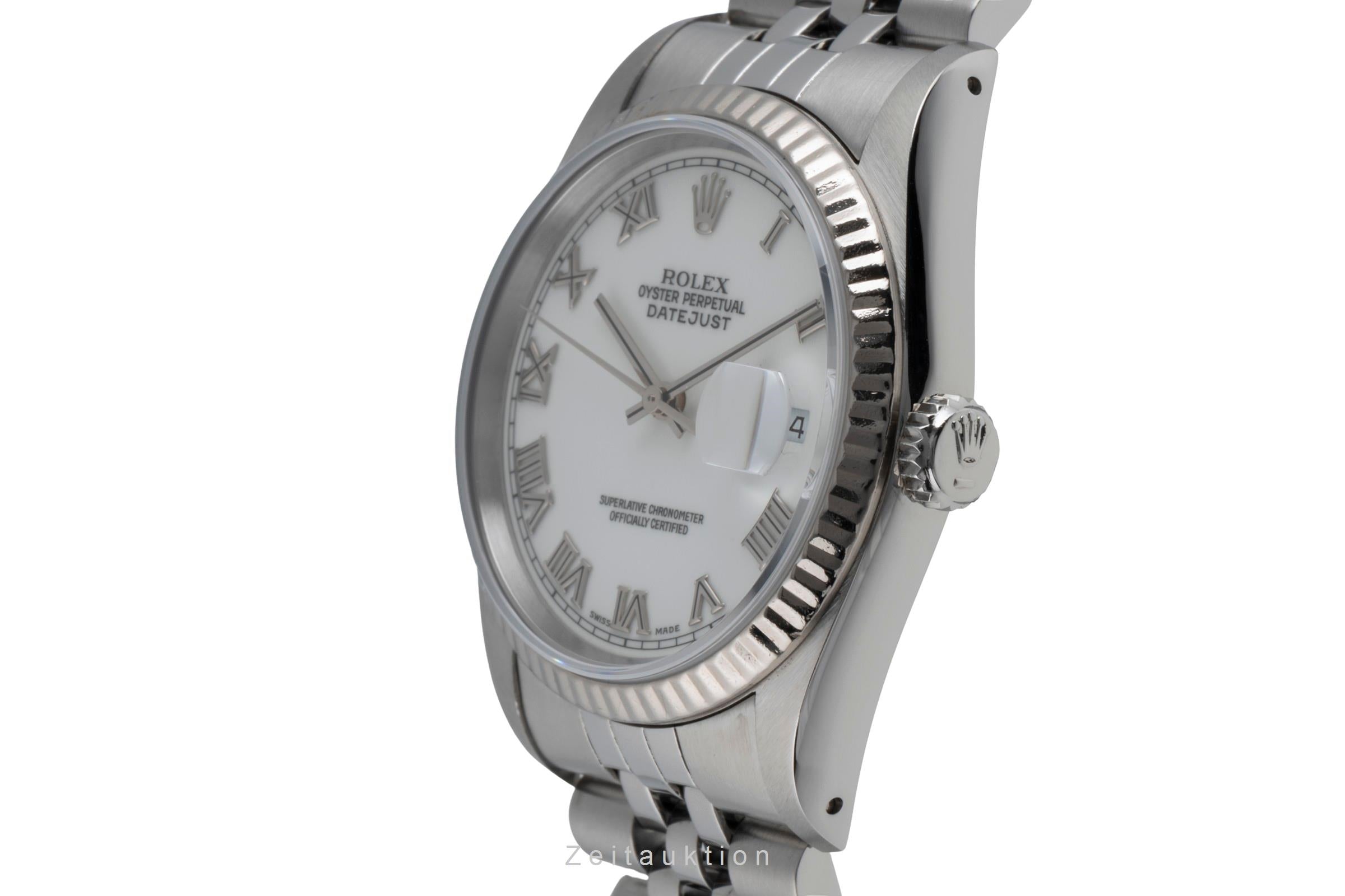 Rolex Datejust acier / or blanc automatique montre pour hommes 16234  [2502178]