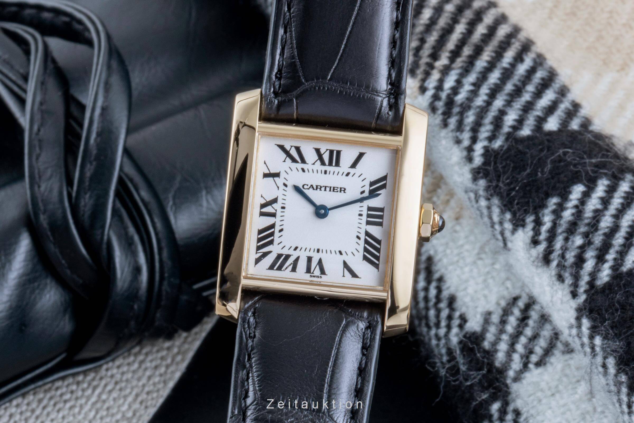 Cartier Tank Francaise oro 18 ct quarzo orologio da donna W50003N2  [2502186]