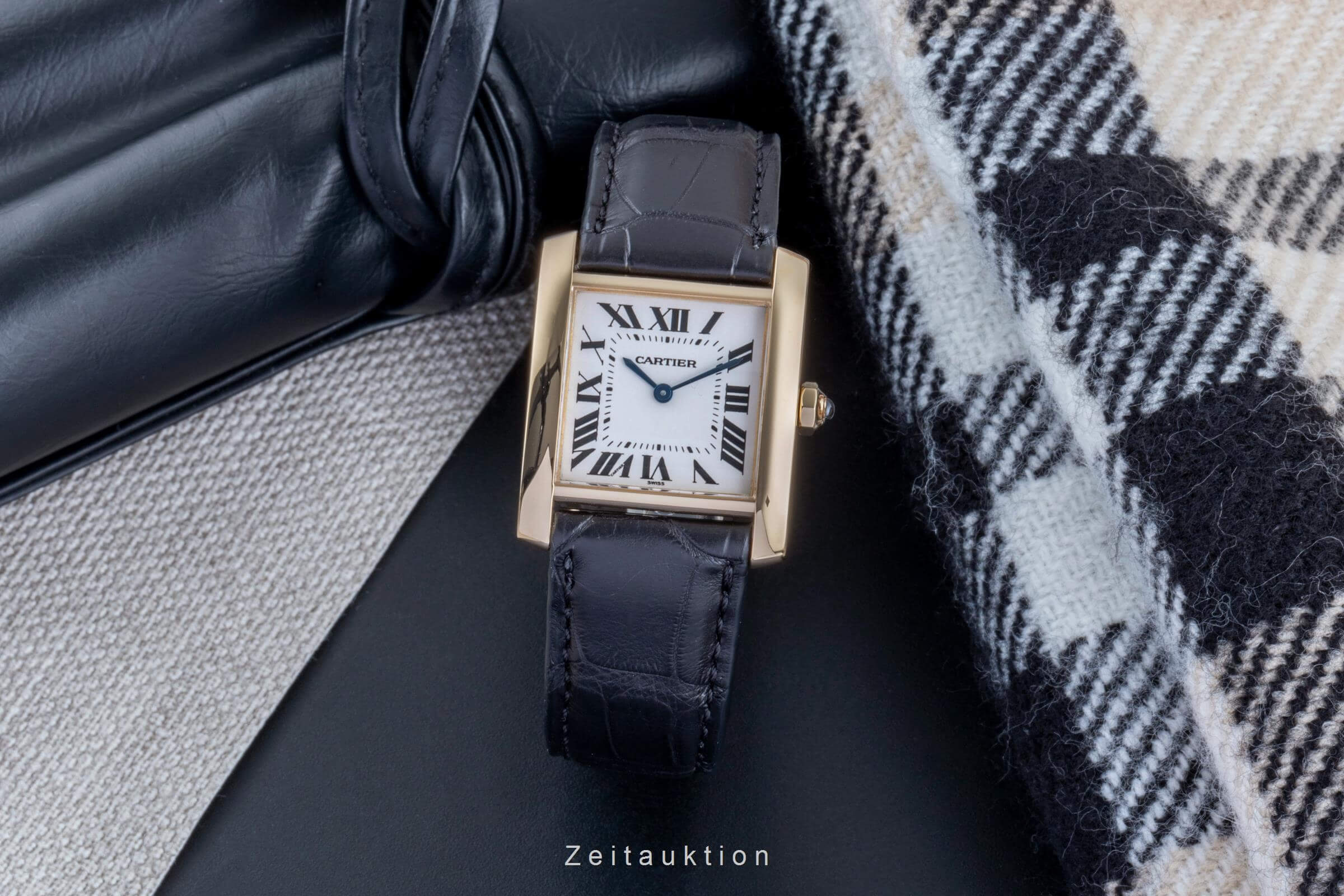 Cartier Tank Francaise oro 18 ct quarzo orologio da donna W50003N2  [2502186]