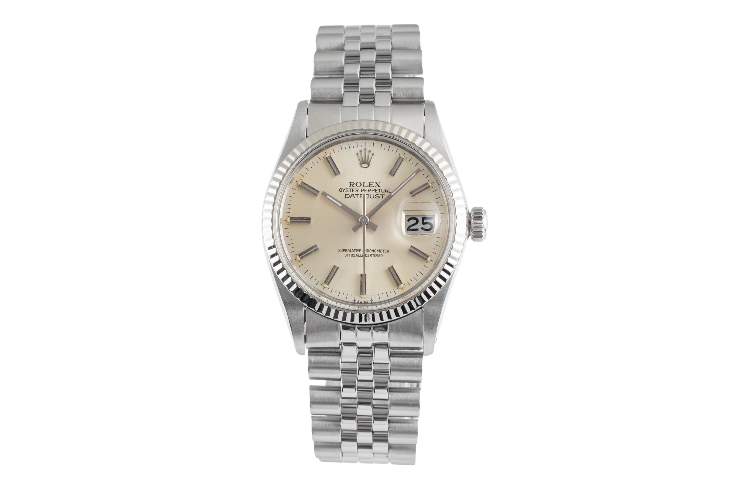 Rolex Datejust acero / oro blanco automático reloj para caballeros 16014  [2502188]