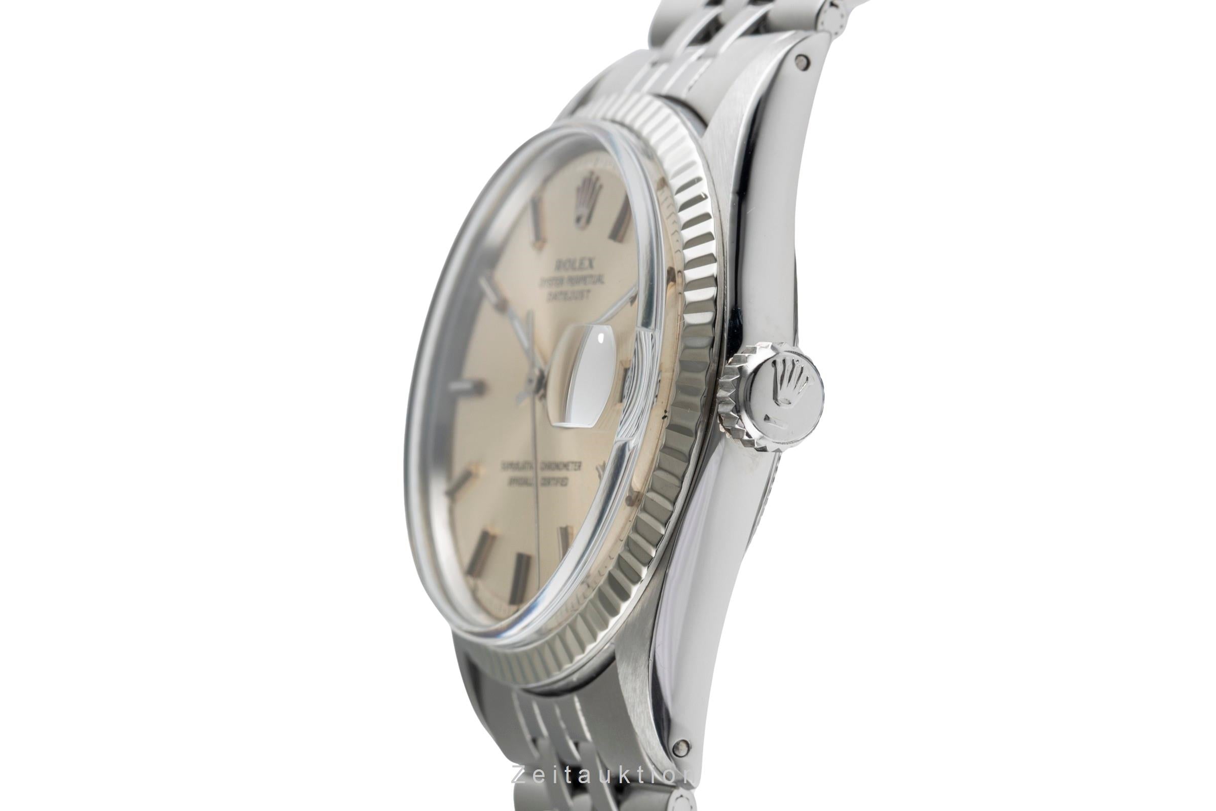 Rolex Datejust acier / or blanc automatique montre pour hommes 1601 Vintage  [2502189]