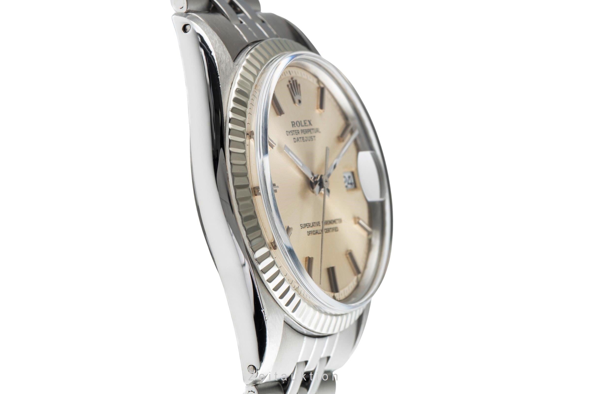 Rolex Datejust acier / or blanc automatique montre pour hommes 1601 Vintage  [2502189]