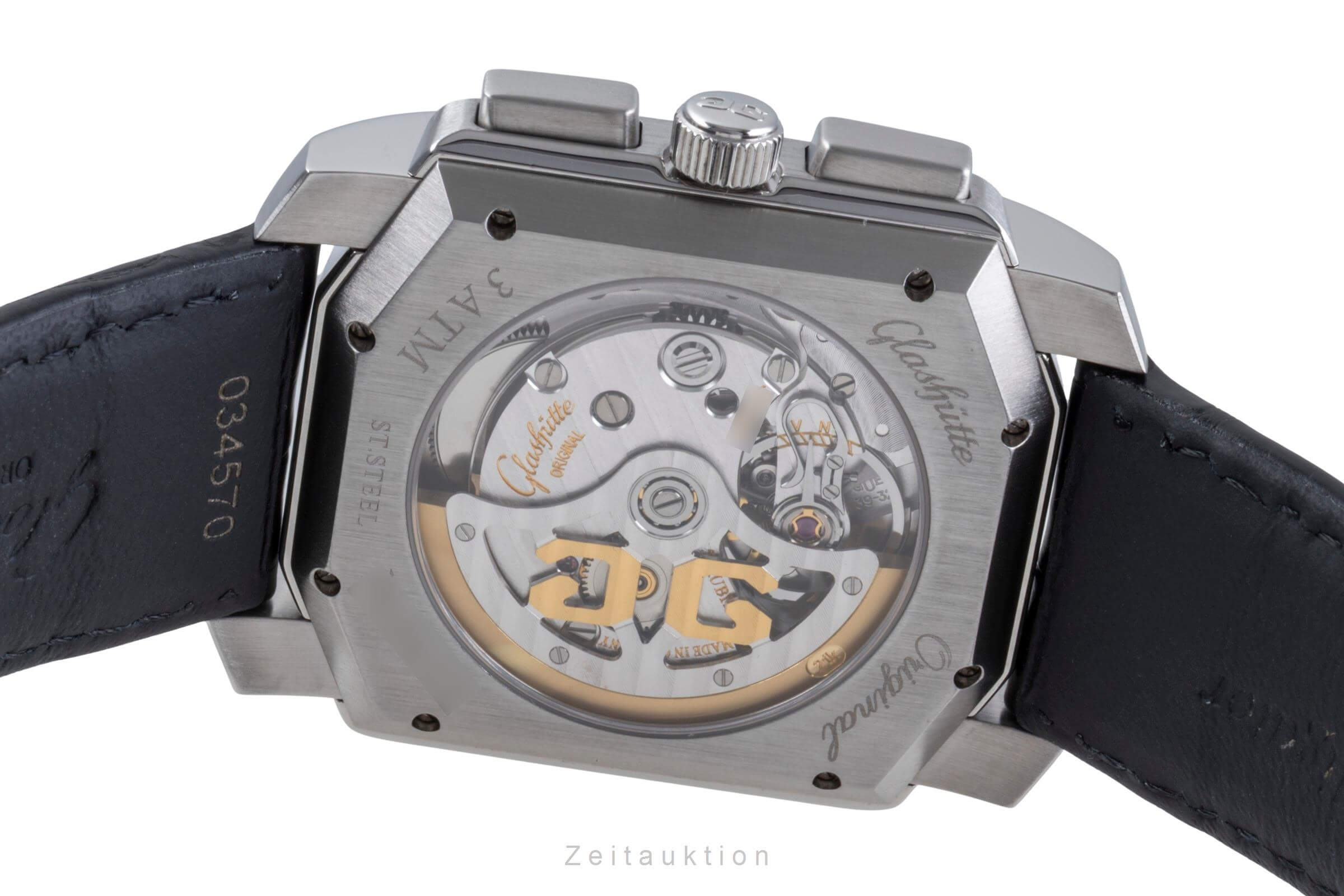 Glashütte Original Senator Karreè Edelstahl Chronograph Herren Ref. 39-32-17-04 [2502190]