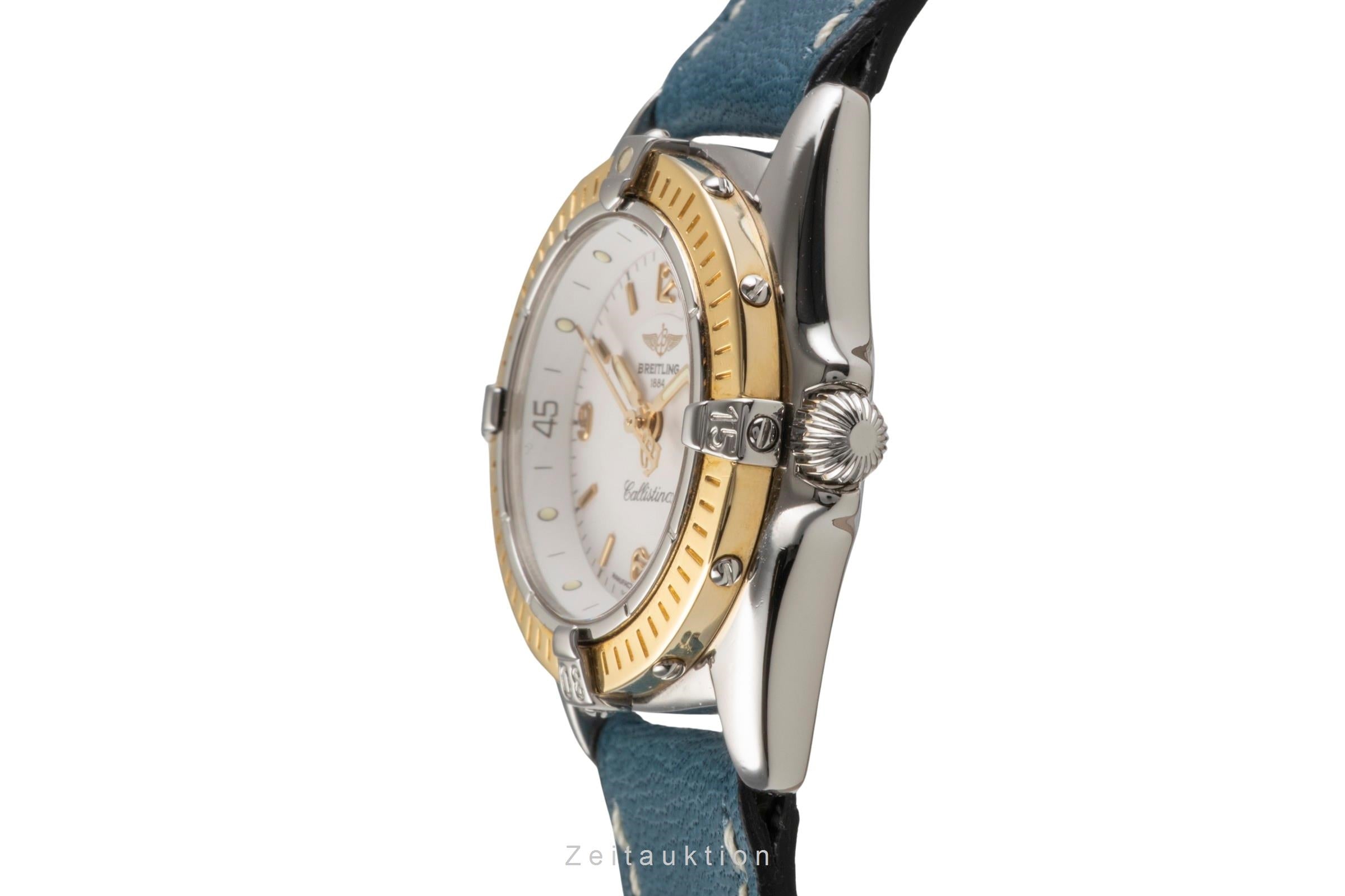 Breitling Callistino Lady Stahl / Gold Datum Damenuhr Ref. D52045 Klassiker [2502198]