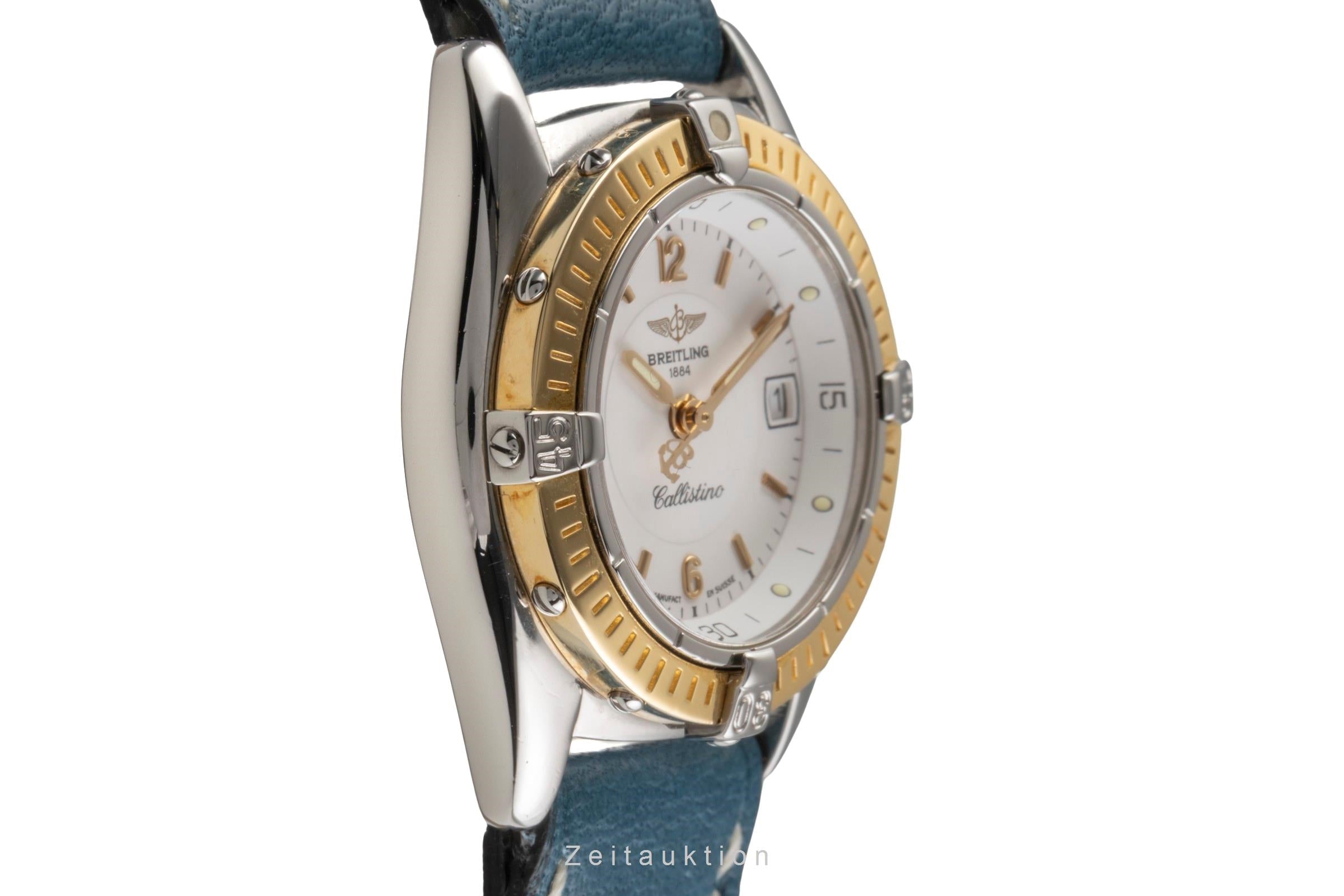 Breitling Callistino Lady Stahl / Gold Datum Damenuhr Ref. D52045 Klassiker [2502198]