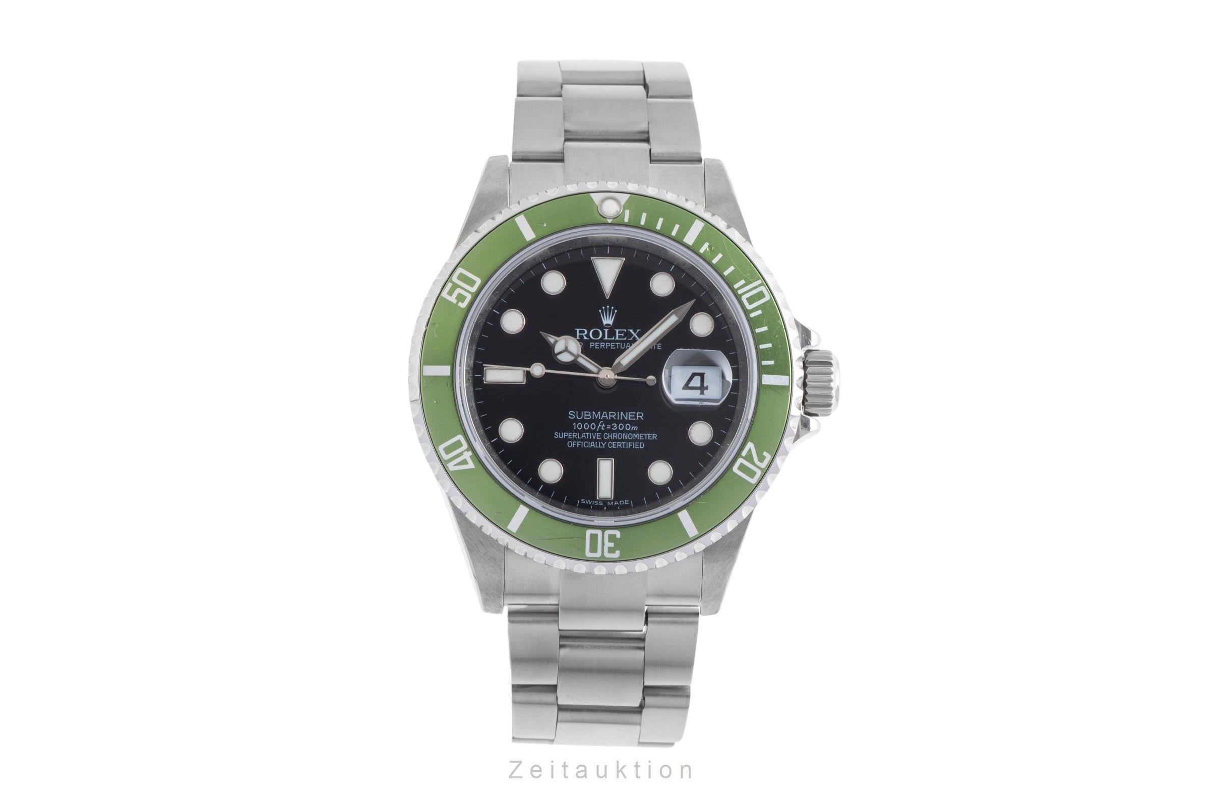 Rolex Submariner Date Kermit Automatik Stahl Herrenuhr Ref. 16610LV B&P 2009  [2502202]