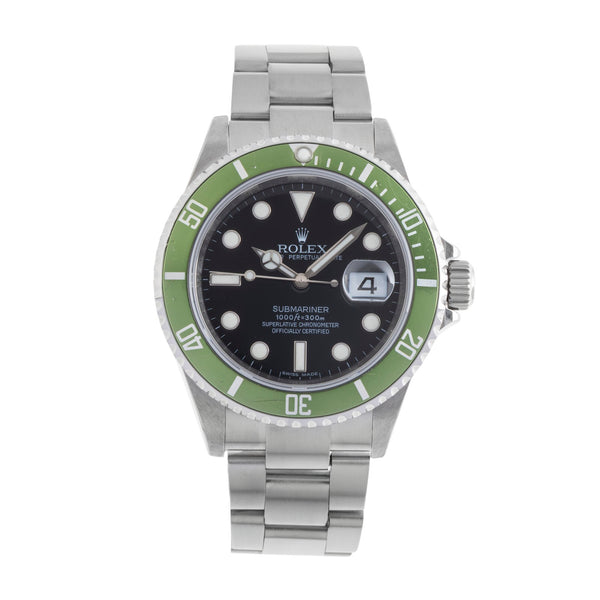 Rolex Submariner Date Kermit Automatik Stahl Herrenuhr Ref. 16610LV B&P 2009  [2502202]