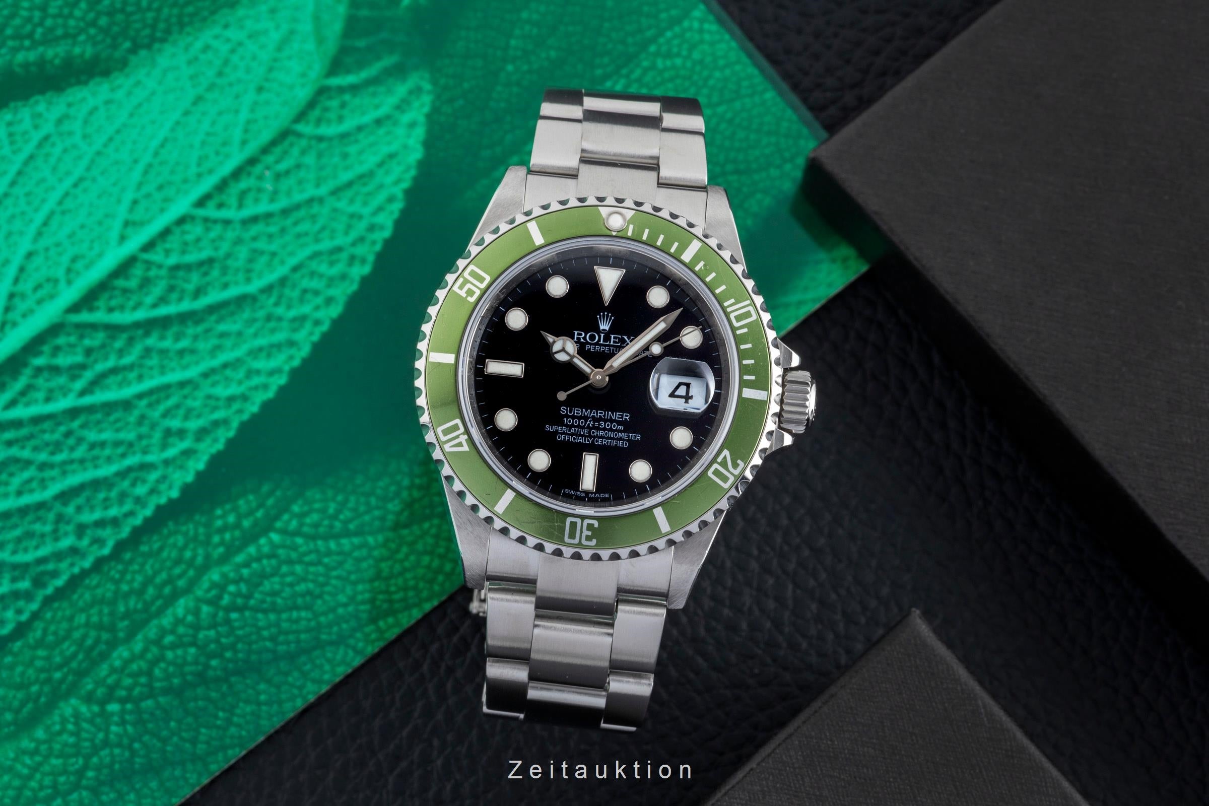 Rolex Submariner Date Kermit Automatik Stahl Herrenuhr Ref. 16610LV B&P 2009  [2502202]