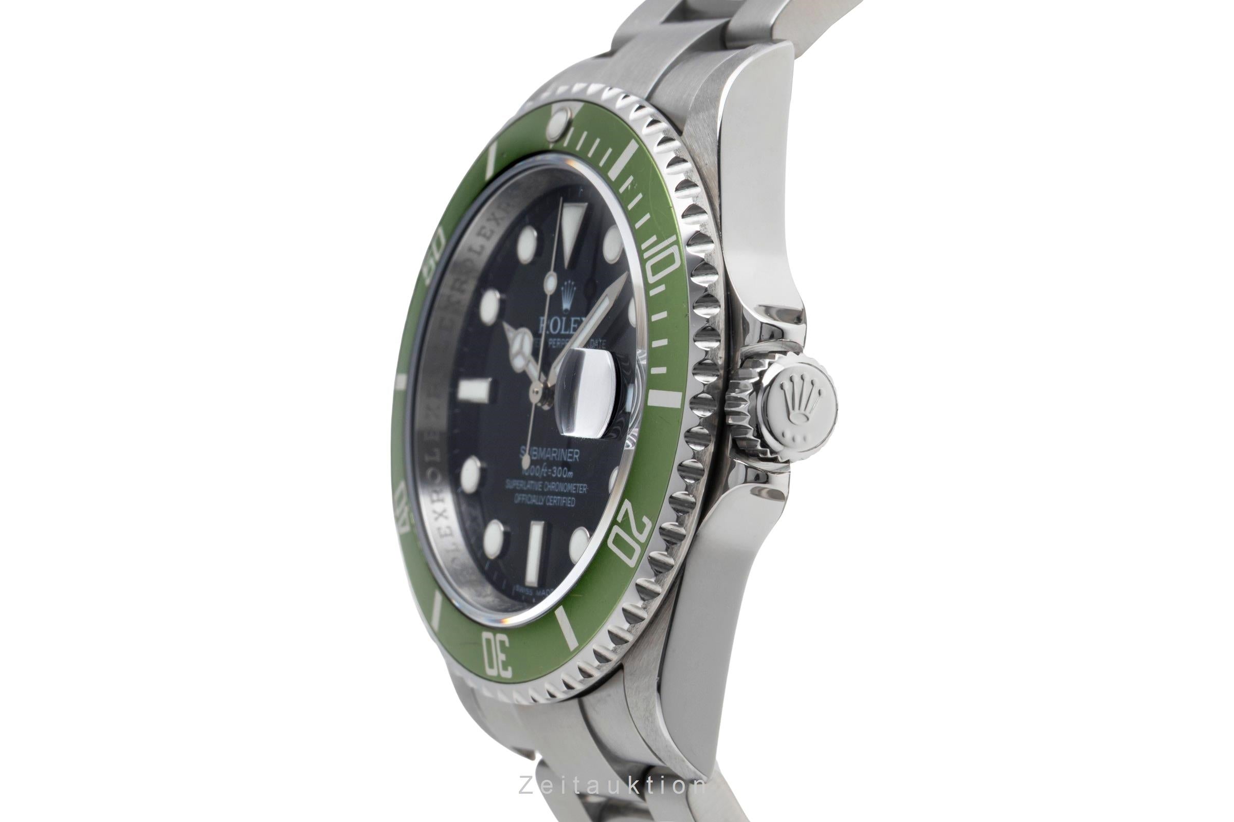 Rolex Submariner Date Kermit Automatik Stahl Herrenuhr Ref. 16610LV B&P 2009  [2502202]