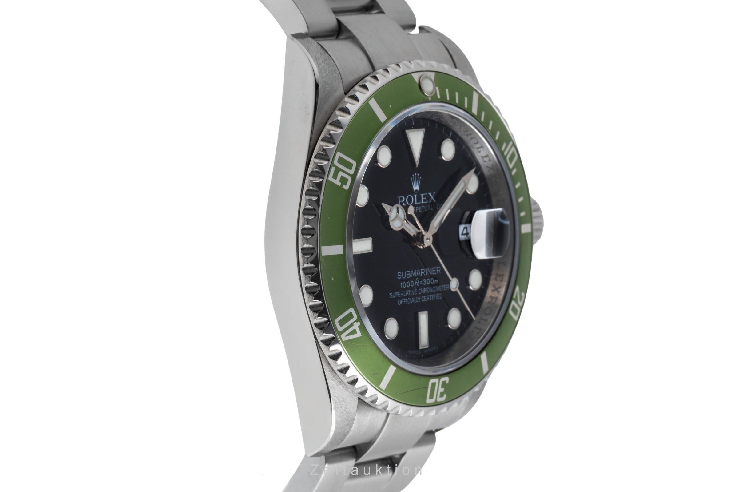 Rolex Submariner Date Kermit Automatik Stahl Herrenuhr Ref. 16610LV B&P 2009  [2502202]