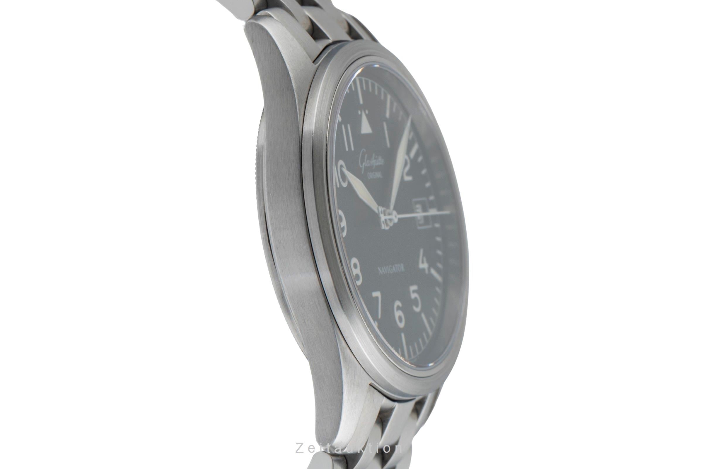 Glashütte Navigator acier automatique montre pour hommes 1-10-33-07-04  [2502209]