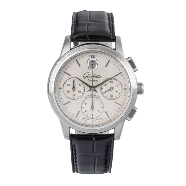 Glashütte Senator cronografo acciaio automatismo orologio da uomo 39-32-11-13-04  [2502210]