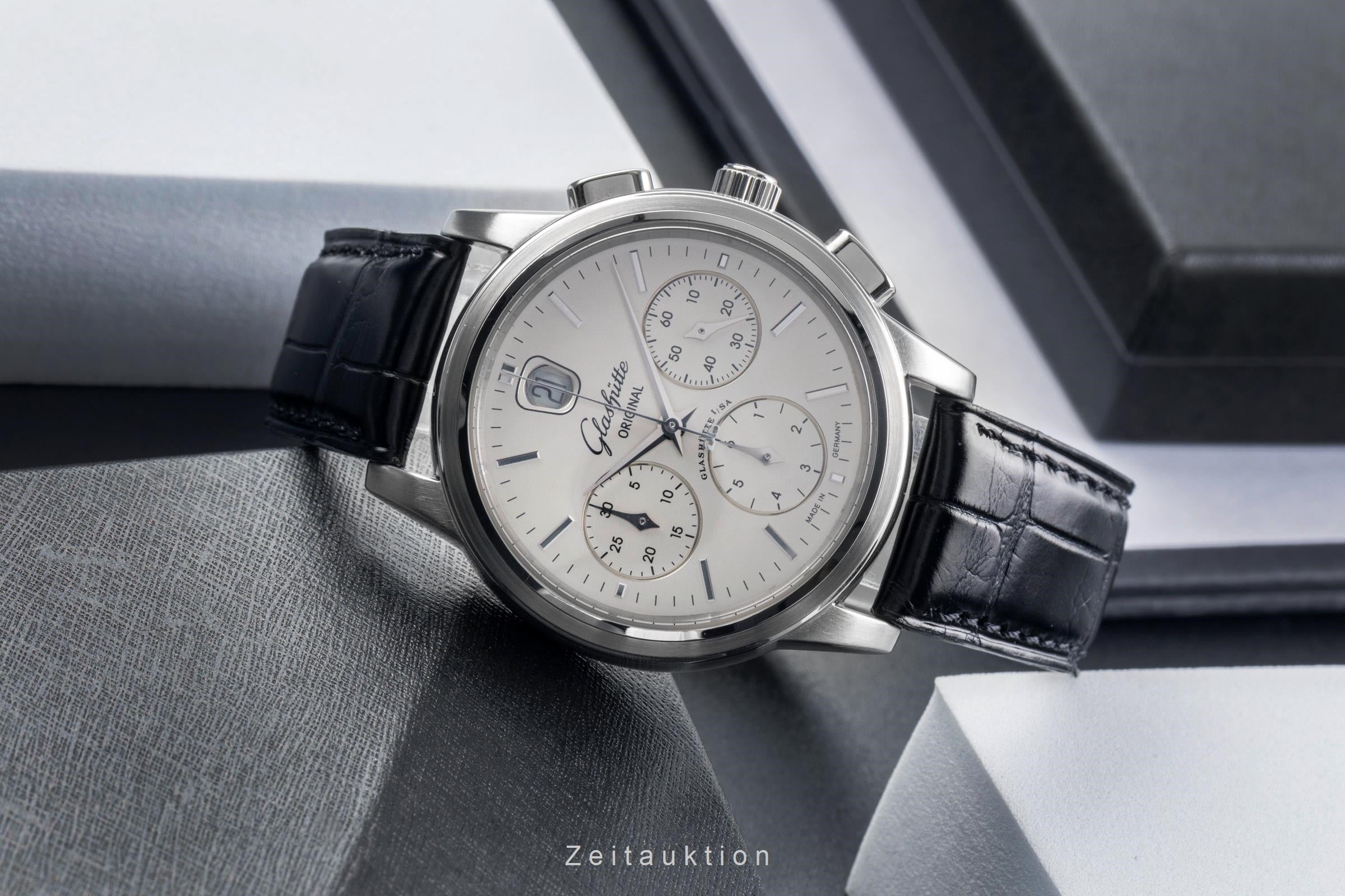 Glashütte Senator cronografo acciaio automatismo GUB 39 Ref