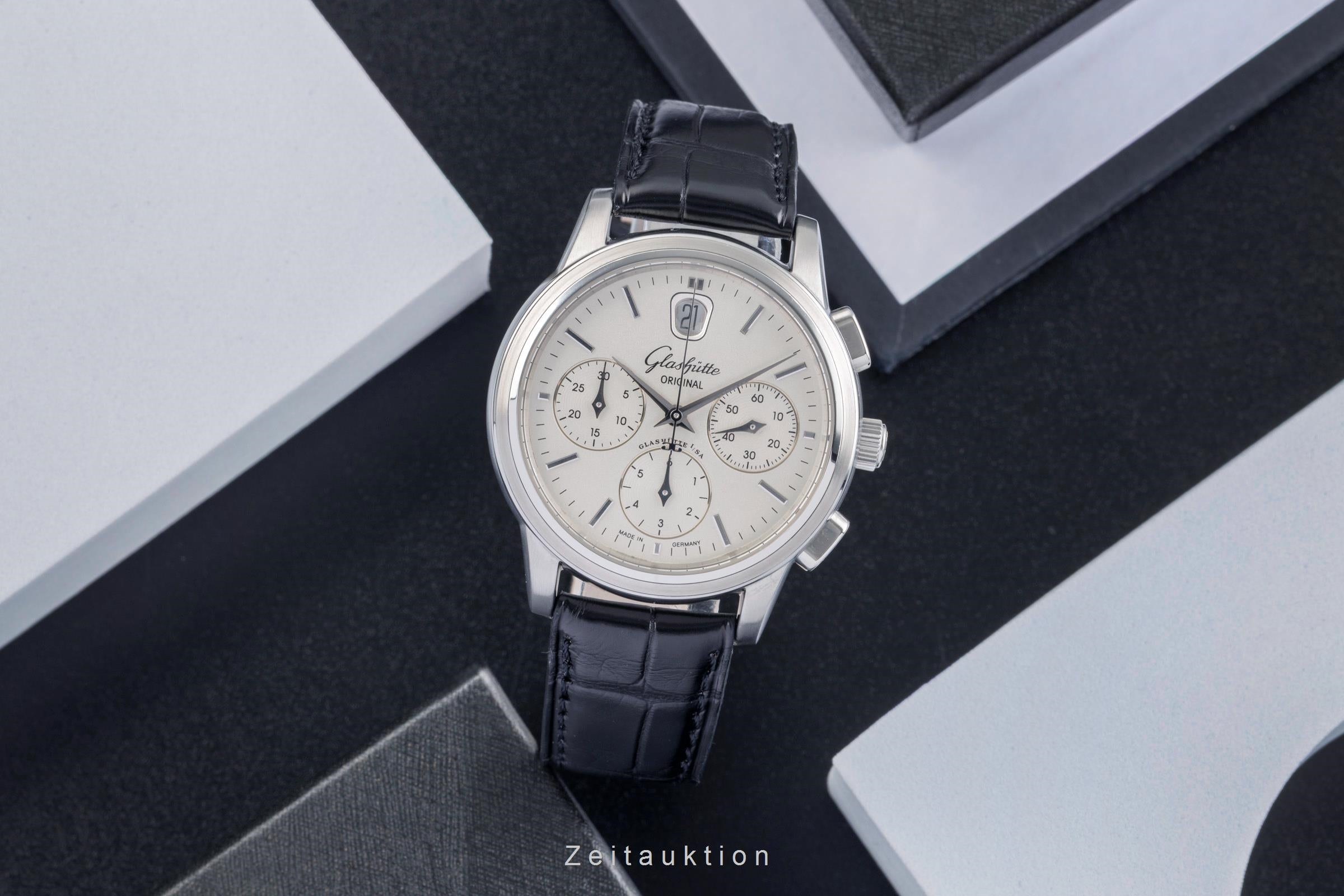 Glashütte Senator cronografo acciaio automatismo orologio da uomo 39-32-11-13-04  [2502210]