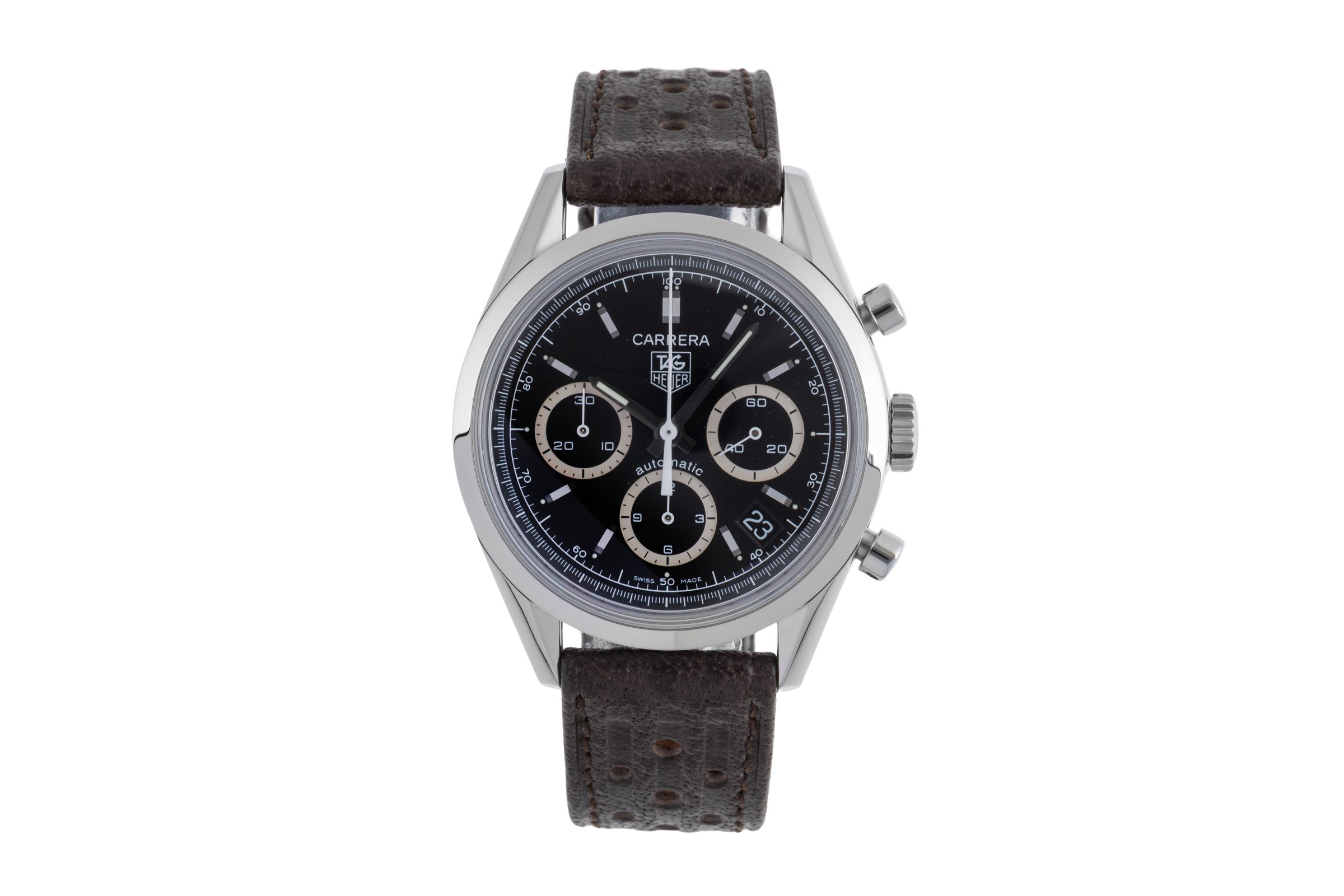 Tag Heuer Carrera chronograph steel automatic Kal. 17 Ref. CV2113