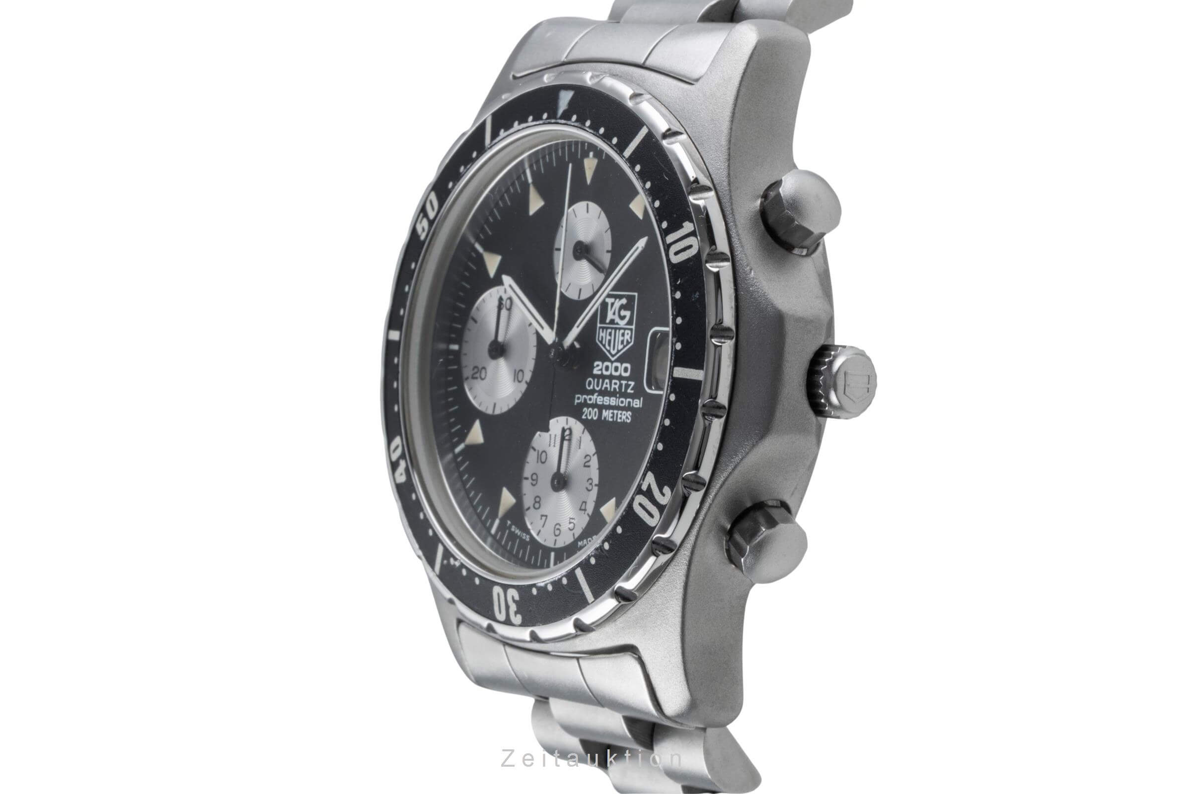 Tag Heuer 2000 cronografo acciaio quarzo orologio da uomo 273.006 Vintage  [2502227]