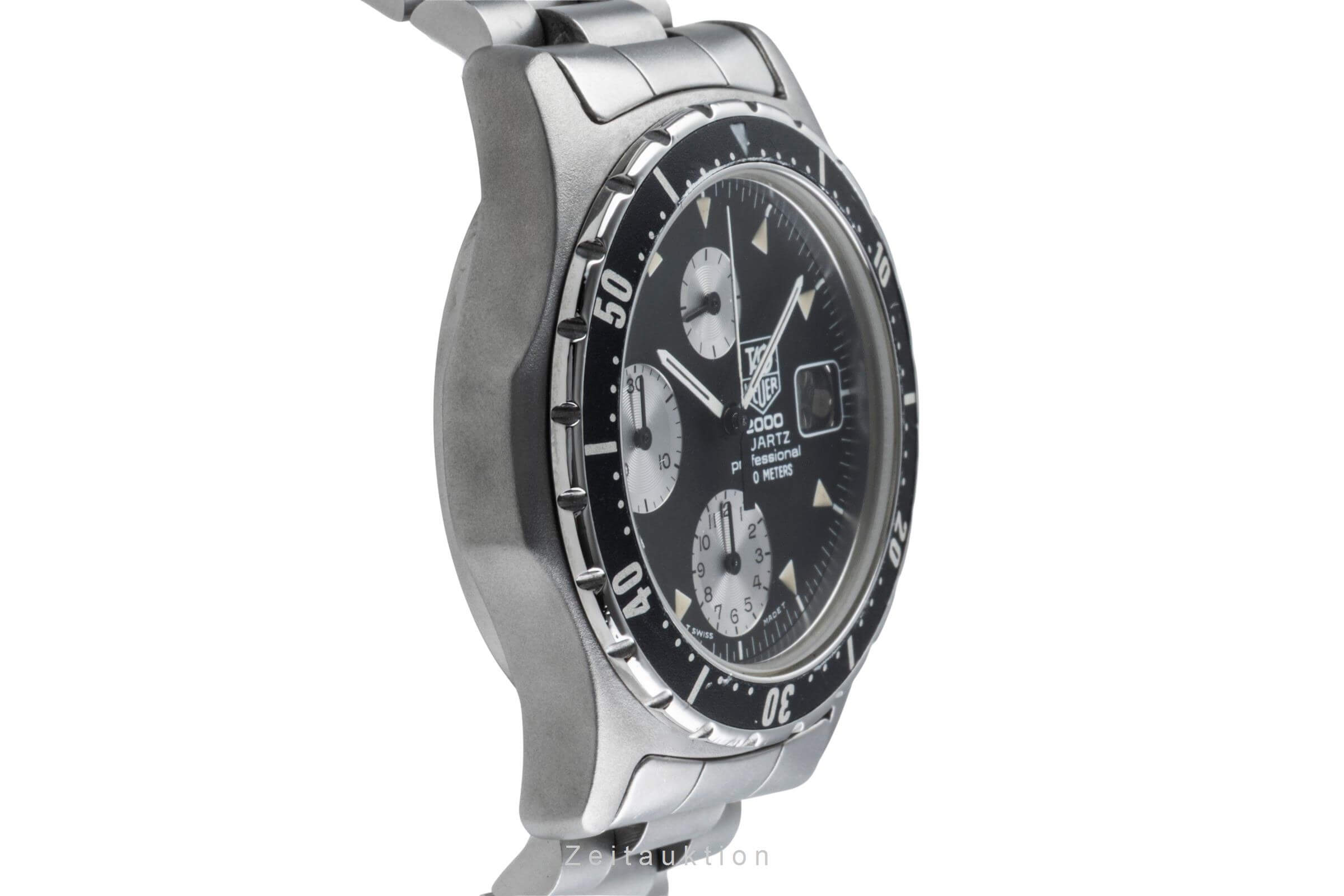 Tag Heuer 2000 cronografo acciaio quarzo orologio da uomo 273.006 Vintage  [2502227]