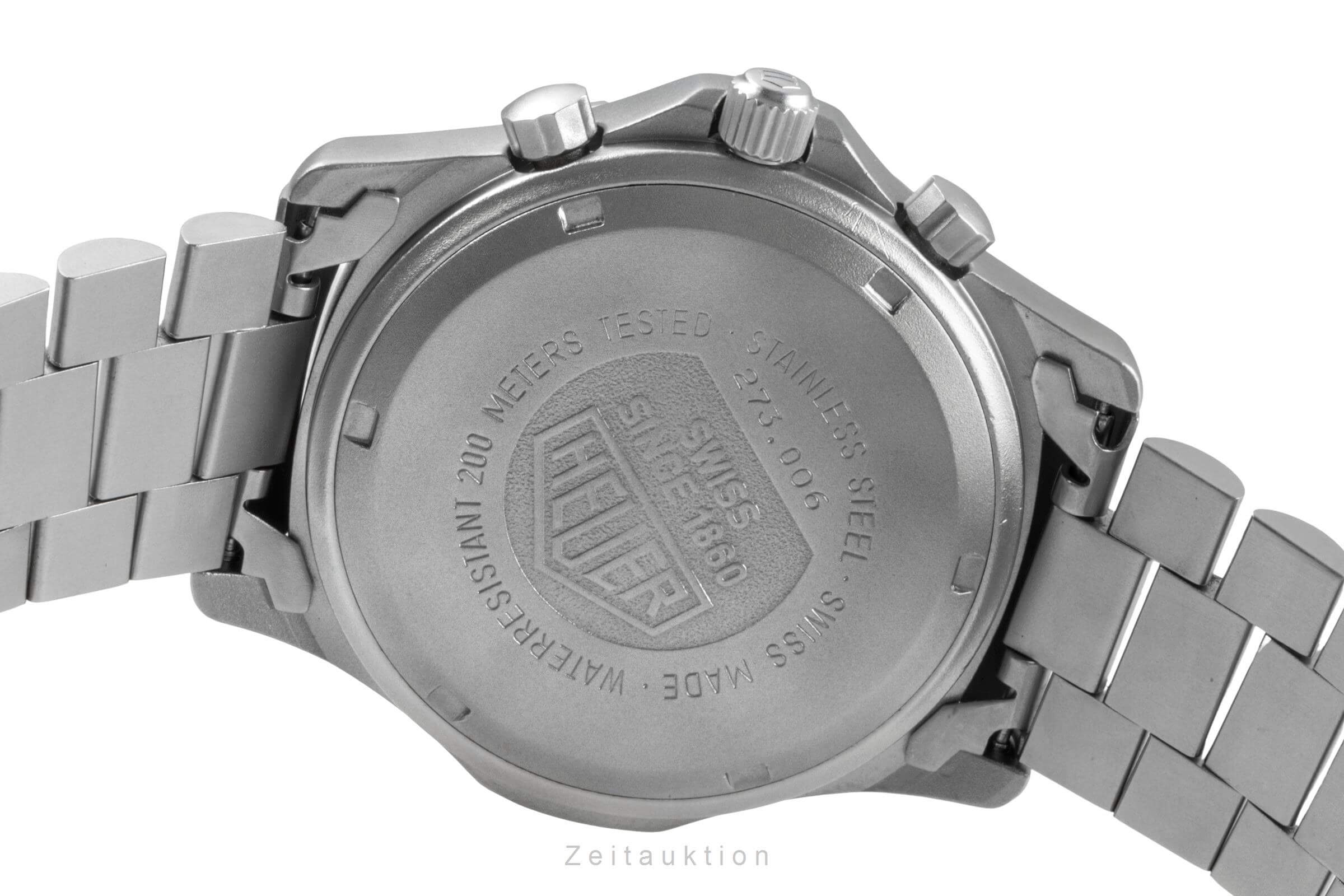 Tag Heuer 2000 cronografo acciaio quarzo orologio da uomo 273.006 Vintage  [2502227]