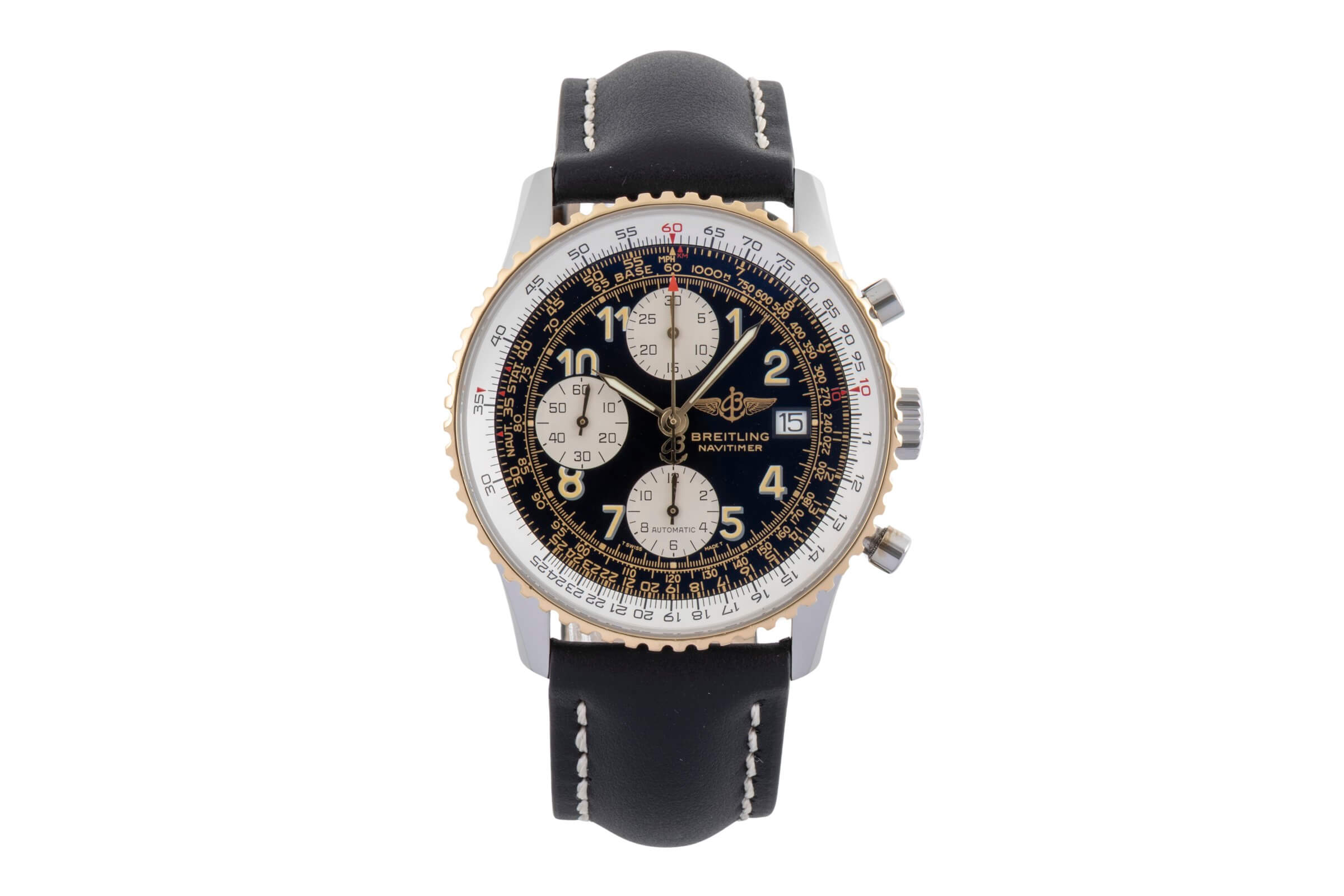 Breitling Old Navitimer cronografo acciaio / oro automatismo orologio da uomo D13022  [2502230]