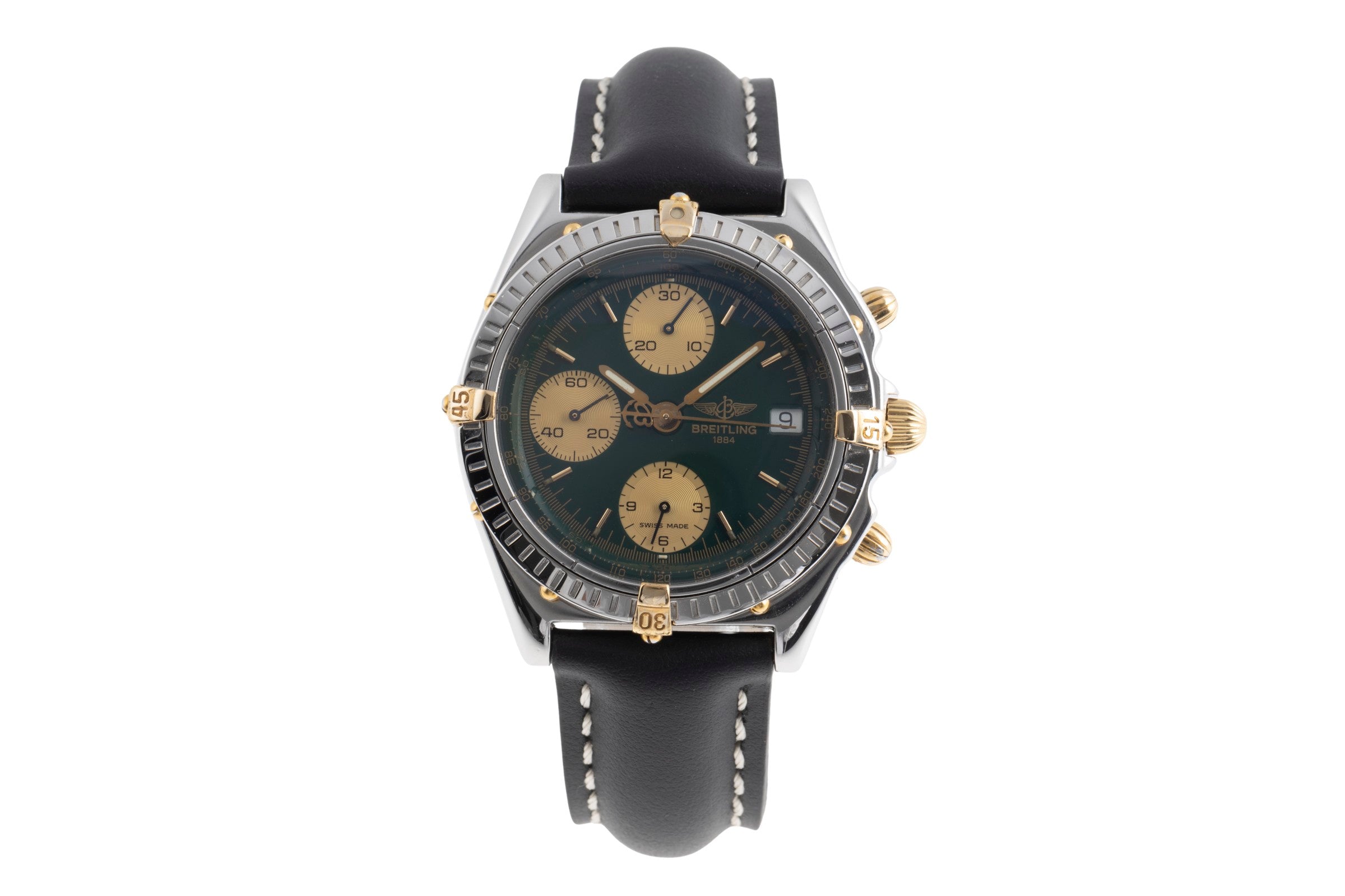 Breitling Chronomat chronograph gilt / steel automatic Kal. B13
