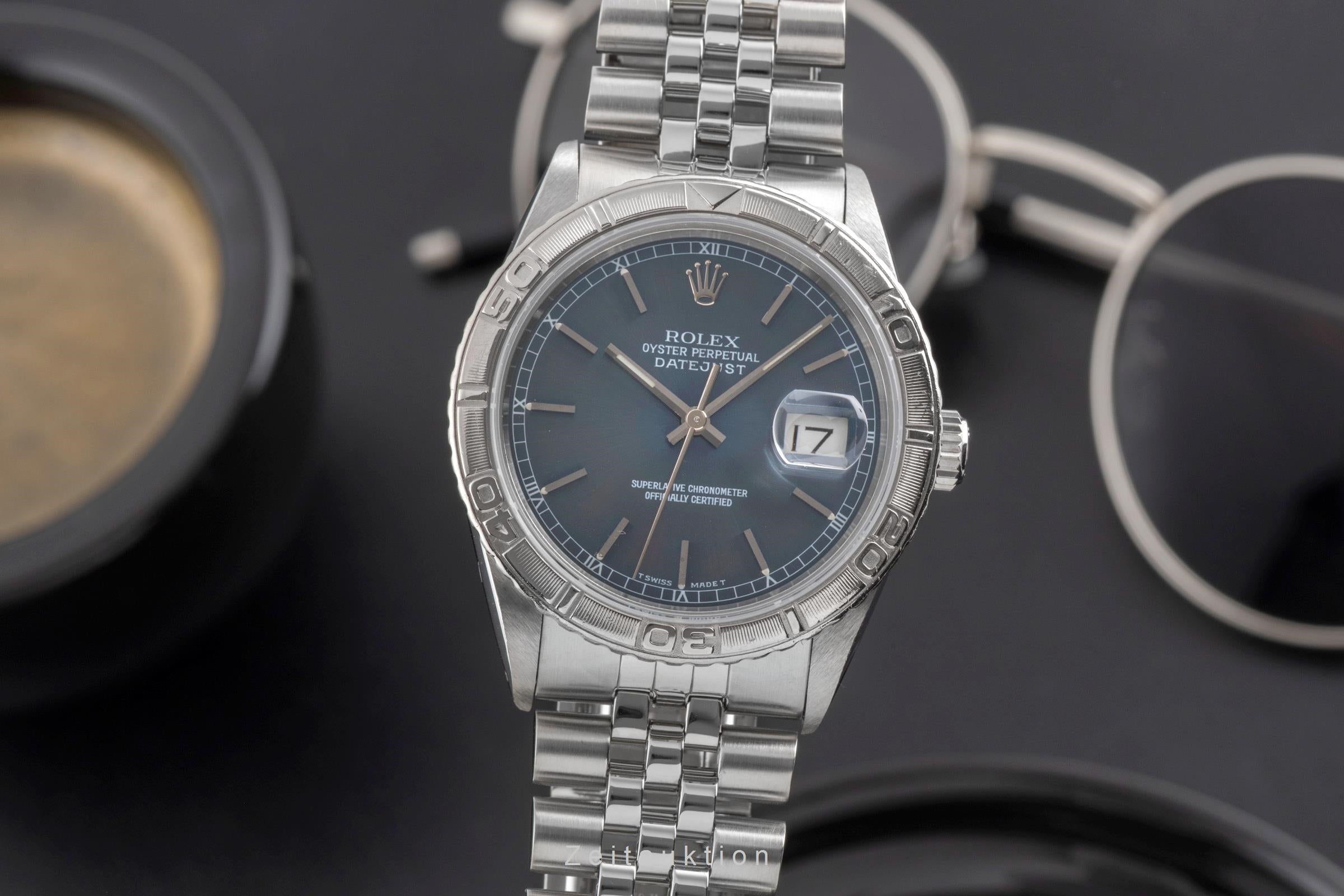 Rolex Datejust Turn-O-Graph acier / or blanc automatique montre pour hommes 16264  [2502235]