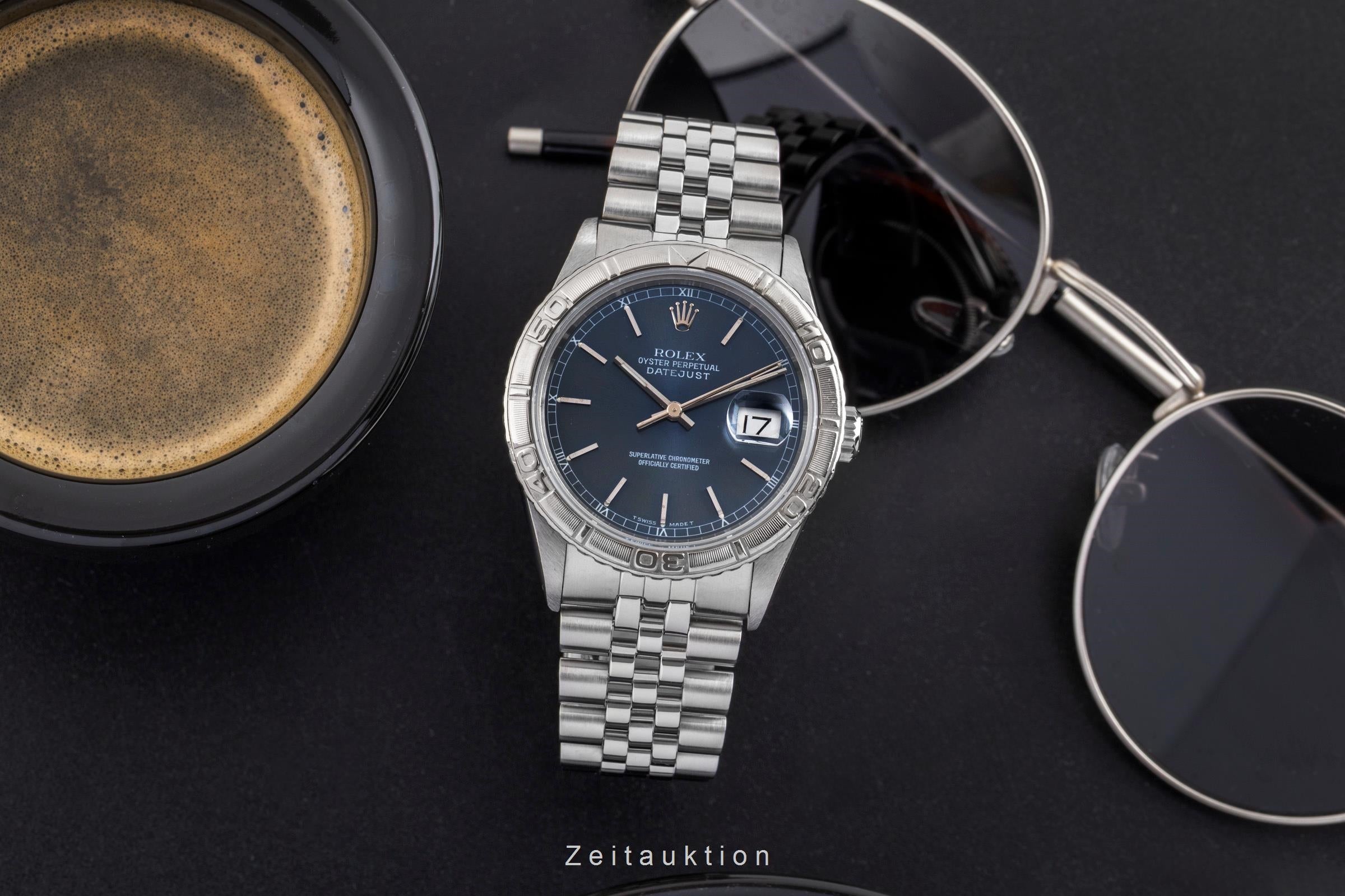 Rolex Datejust Turn-O-Graph acier / or blanc automatique montre pour hommes 16264  [2502235]