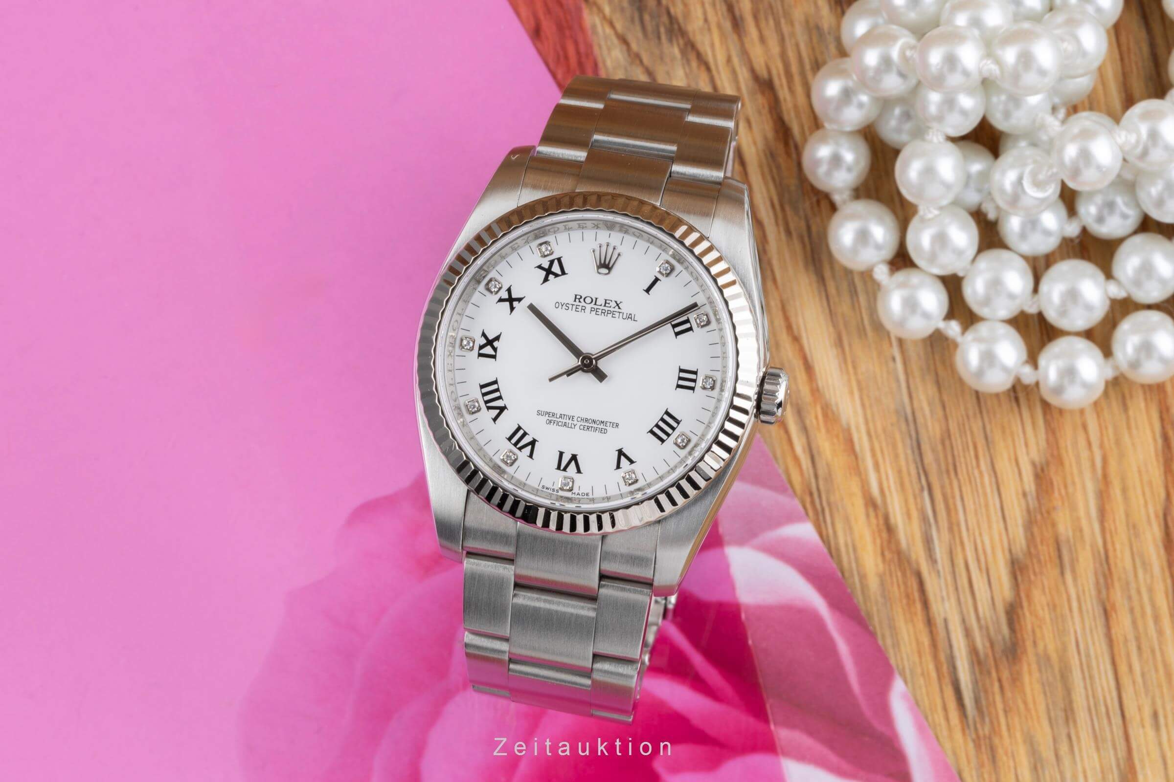 Rolex Oyster Perpetual steel / white gold automatic men's watch 116034  [2502236]