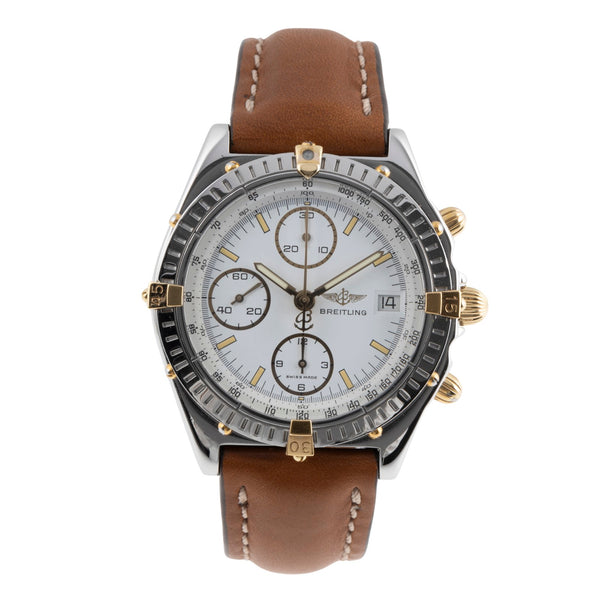 Breitling Chronomat chronograph gilt / steel automatic men's watch B13050  [2502247]