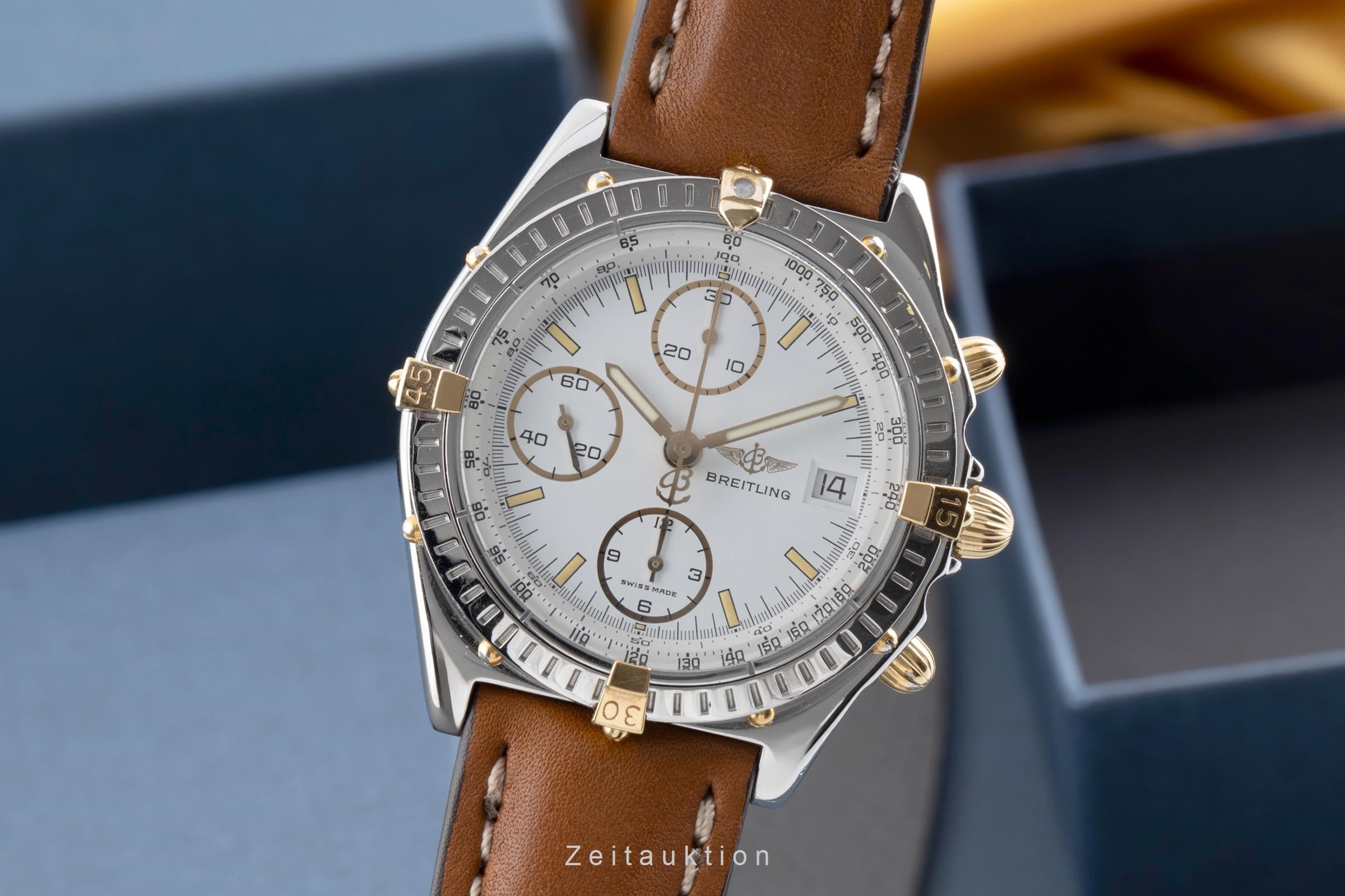 Breitling Chronomat chronograph gilt / steel automatic men's watch B13050  [2502247]