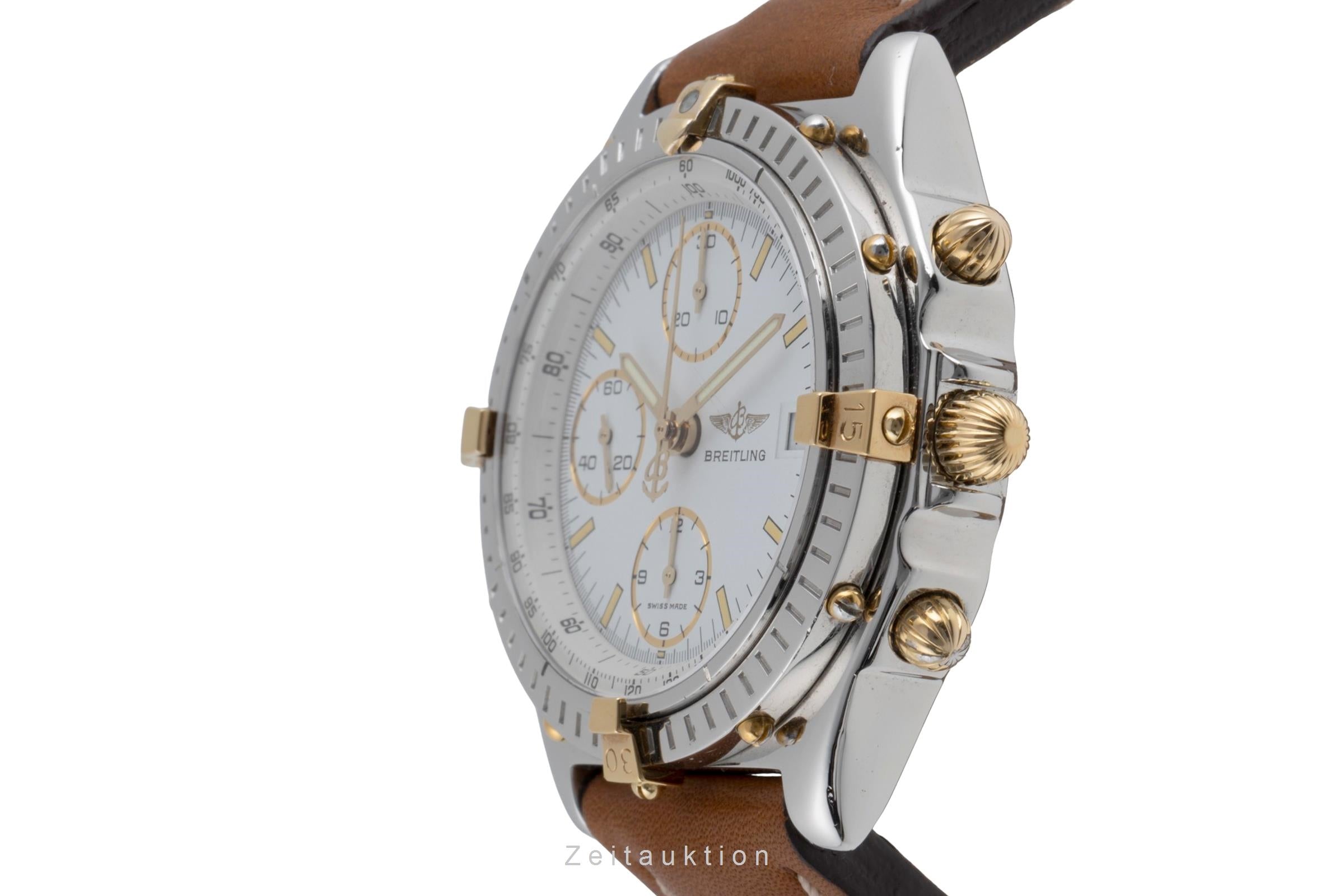 Breitling Chronomat chronograph gilt / steel automatic men's watch B13050  [2502247]