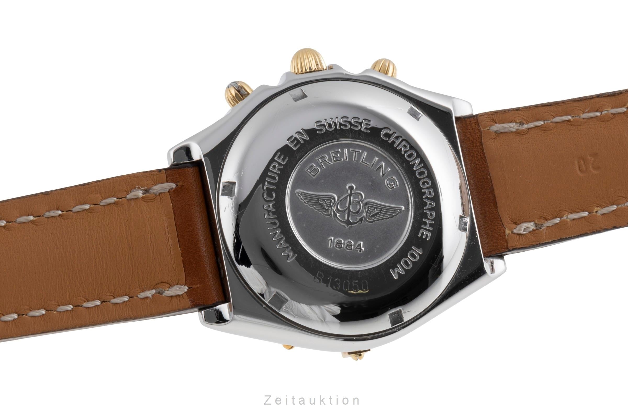 Breitling Chronomat chronograph gilt / steel automatic men's watch B13050  [2502247]