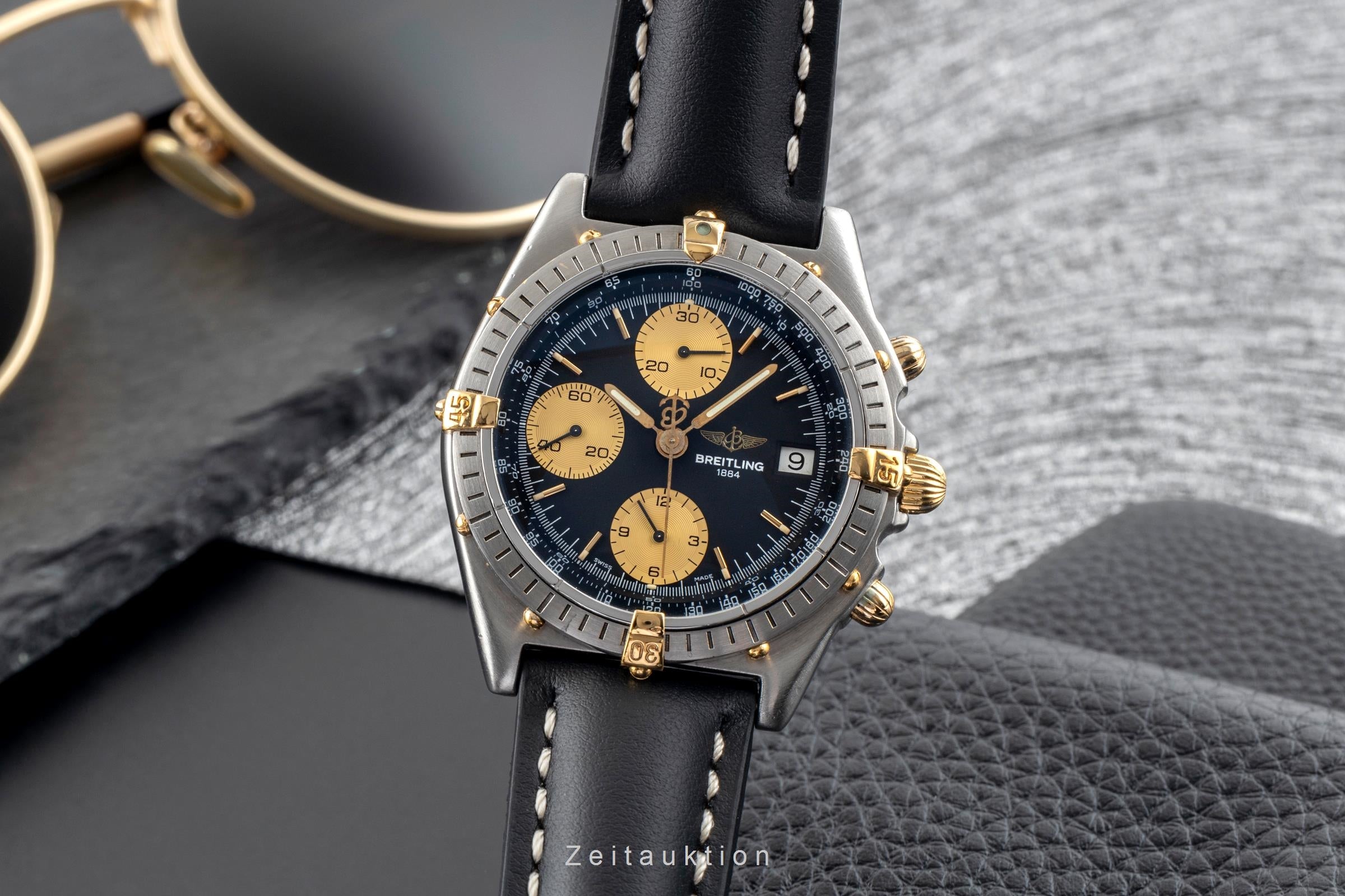 Breitling Chronomat chronograph gilt / steel automatic Kal. B13
