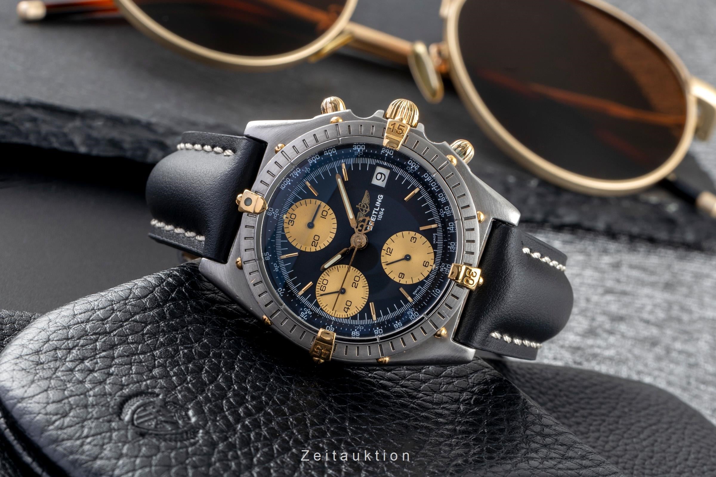 Breitling Chronomat chronograph gilt / steel automatic Kal. B13