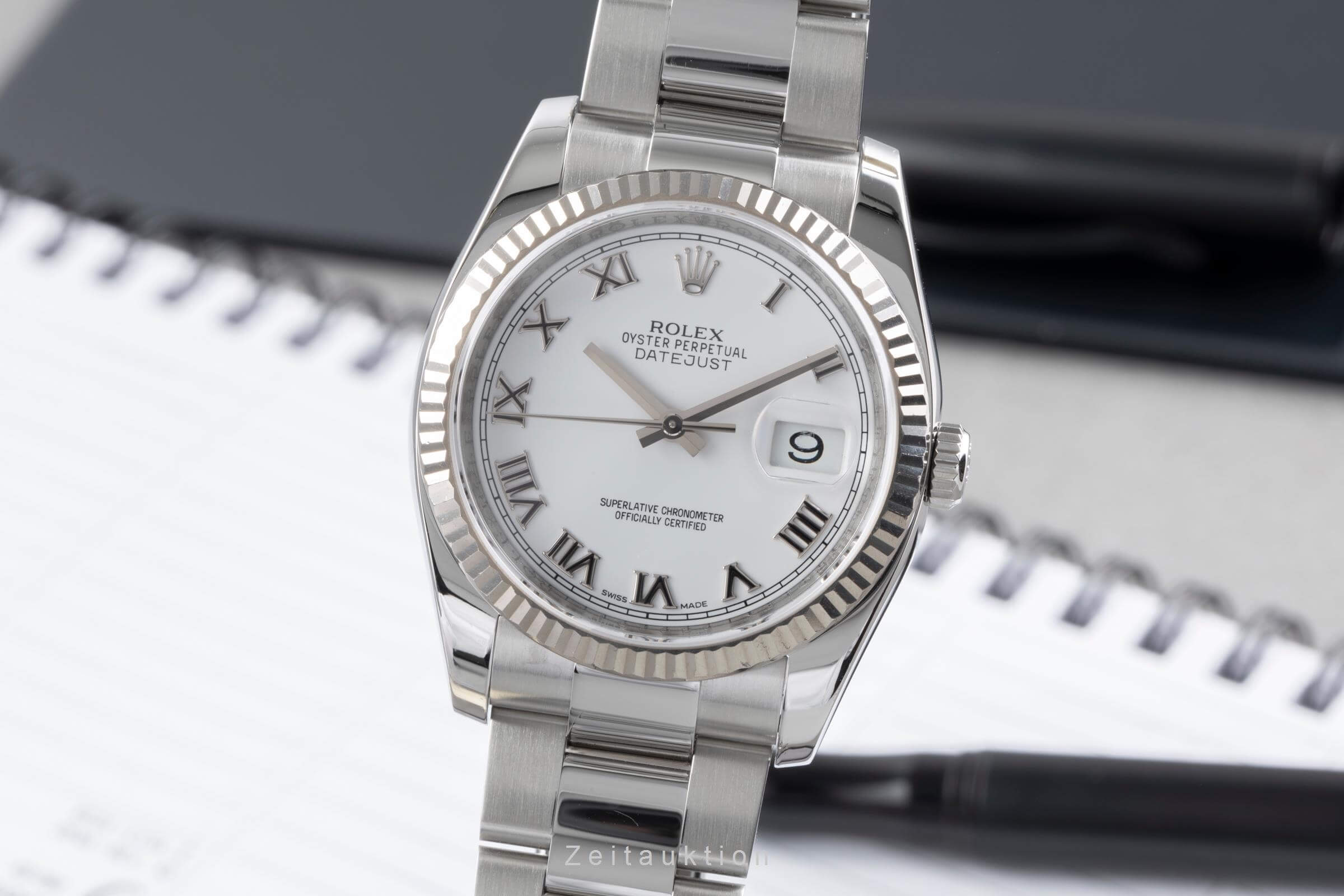 Rolex Datejust acciaio / oro bianco automatismo orologio da uomo 116234  [2502260]