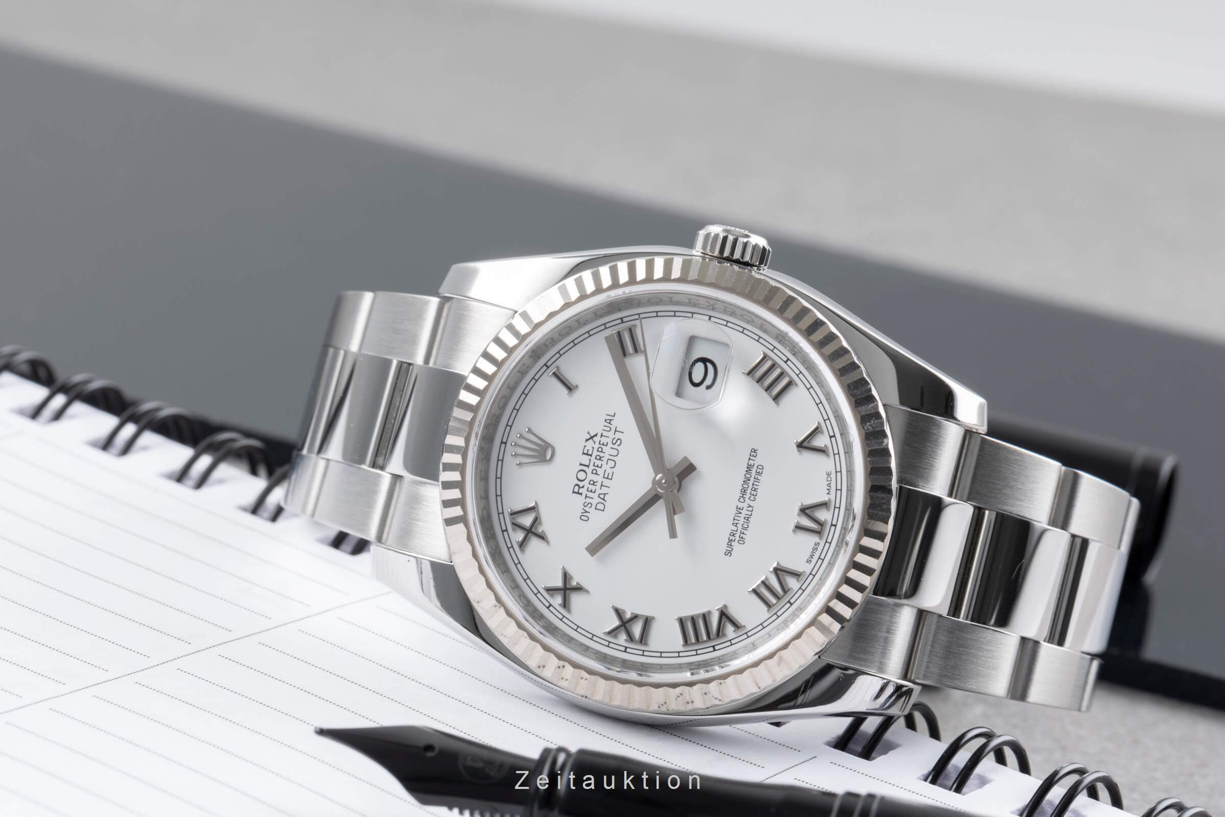 Rolex Datejust acciaio / oro bianco automatismo orologio da uomo 116234  [2502260]