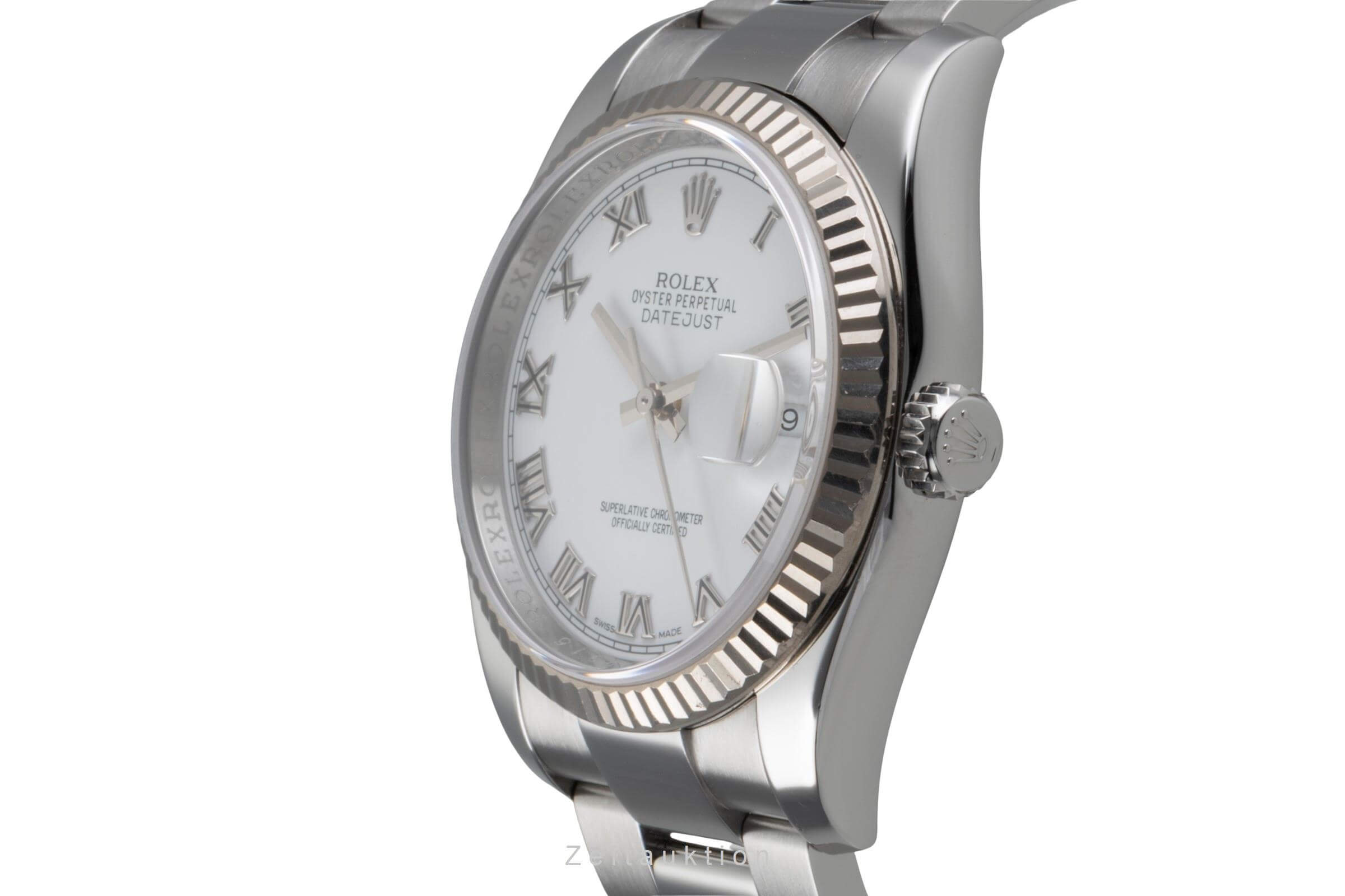 Rolex Datejust acciaio / oro bianco automatismo orologio da uomo 116234  [2502260]