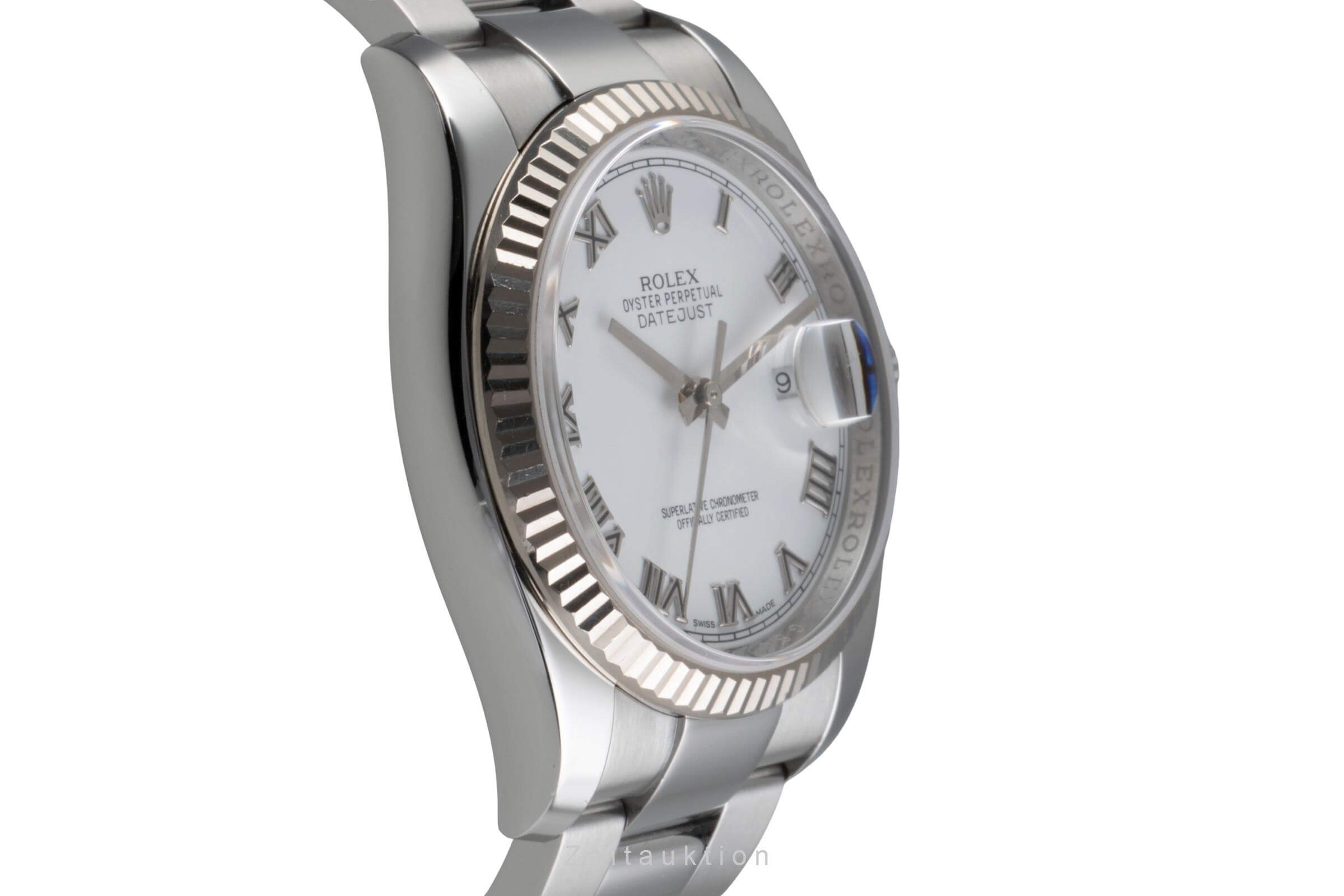 Rolex Datejust acciaio / oro bianco automatismo orologio da uomo 116234  [2502260]