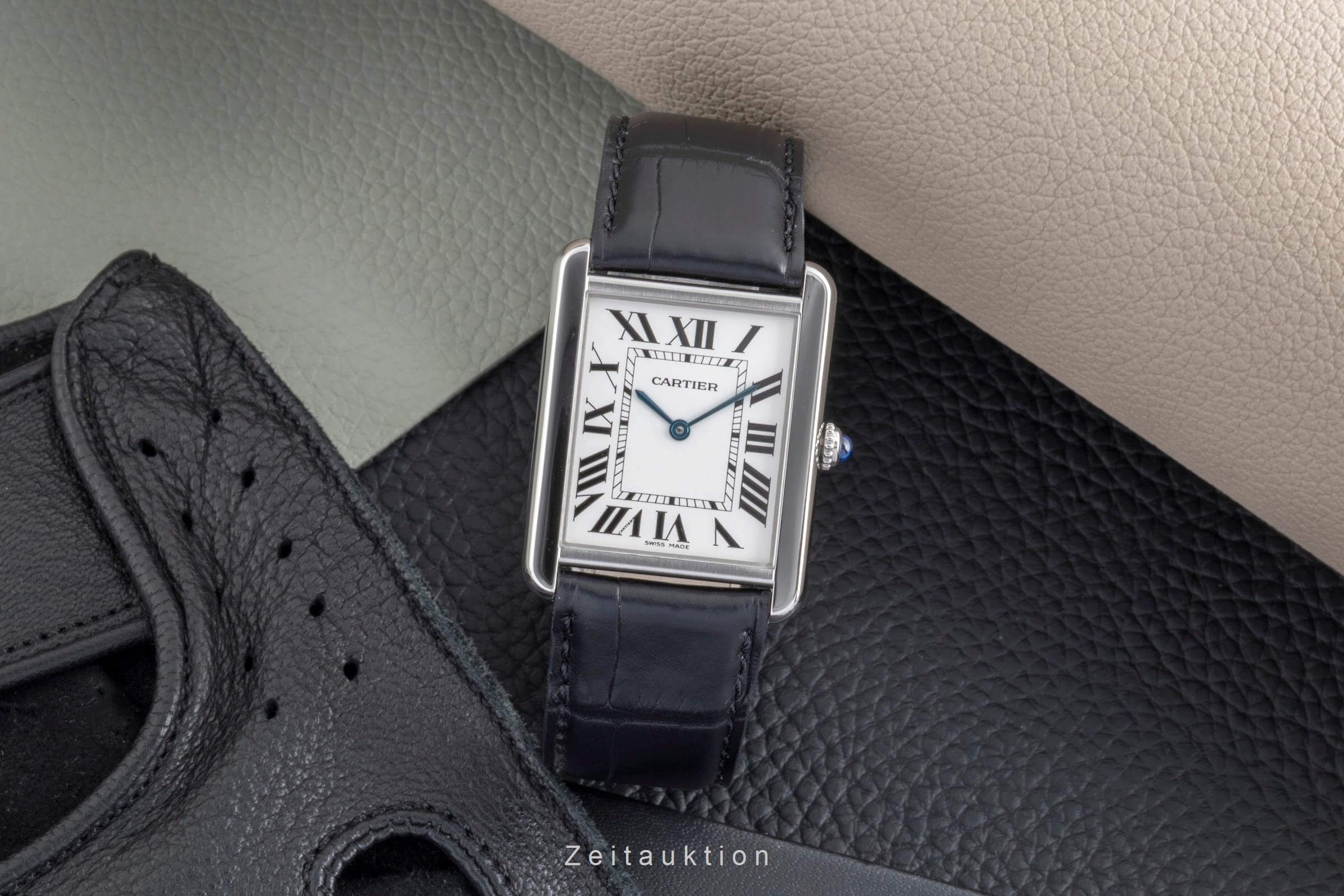 Cartier Tank acero cuarzo reloj para caballeros W1018355  [2502266]